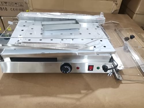 TAIMIKO Commercial Food Warmer Cabinet Warmer Display Case Stainless Steel 2 Tiers Pizza Warmer Hot Food Display Pastry Warmer Countertop Heated Warming Showcase Pastry Patty Restaurant