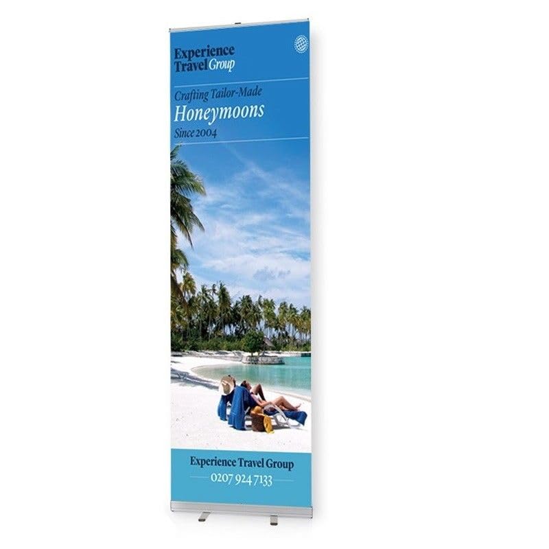FAST NEXT DAY DELIVERY - Roll Up Banner Stand - 85CM x 200CM - Free Carry Case - Free Artwork Design* - Hard Ware + Print - Fast Delivery (Hardware + Print)