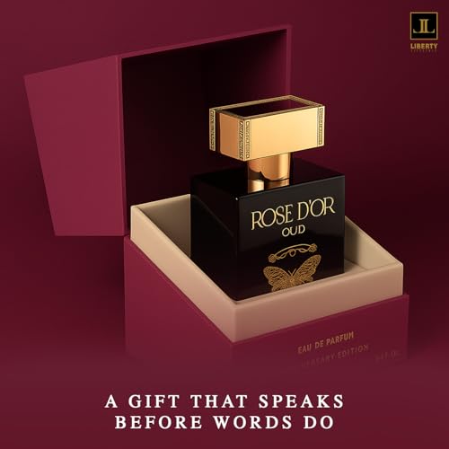 Liberty Oud Perfume for Men, 3.4 Oz Rose Dyor Oud Perfumes for Women Anniversary Edition Long-Lasting Unisex Eau de Parfum, Luxury Woody Fragrance, Perfume Spray