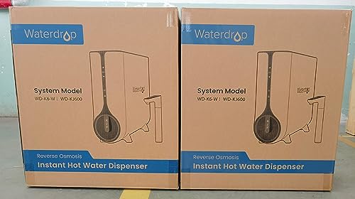 Waterdrop Reverse Osmosis Instant Hot Water RO Filter System, 600 GPD, 2271L, Tankless, 2:1 Pure to Drain, Under Sink, TDS Reduction, Smart LED Faucet, WD-KJ600/WD-K6