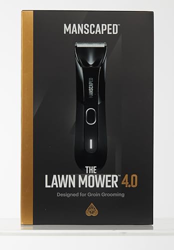 MANSCAPED® The Lawn Mower® 4.0, Electric Groin Hair Trimmer, Replaceable SkinSafe® Ceramic Blade Heads, Waterproof Wet/Dry Clippers, Rechargeable, Wireless Charging, Male Hygiene Grooming Razor