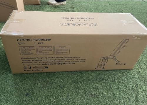 YOLEO Adjustable Weight Bench - Utility Weight Benches for Full Body Workout, Foldable Incline/Decline Bench Press for Home Gym