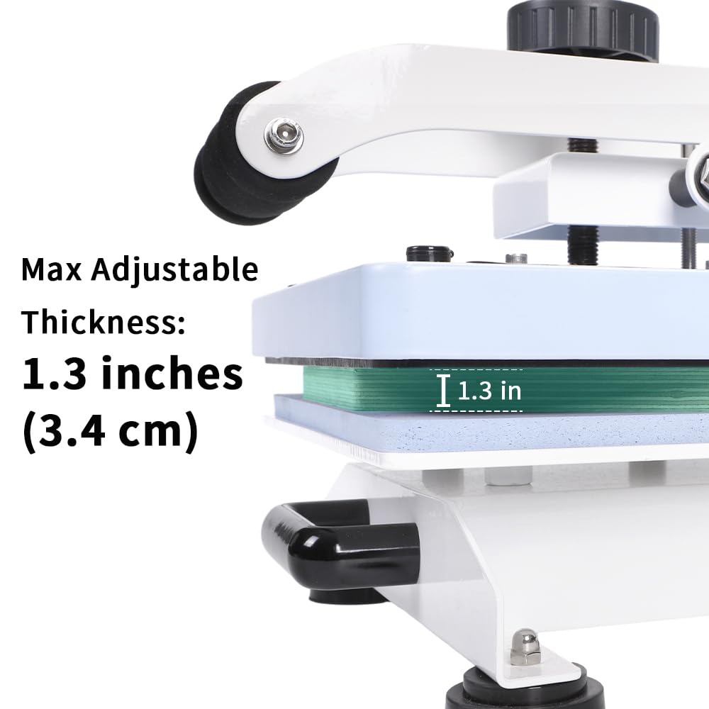 PYD Life 220 V Heat Press Machine for T-Shirts 9 x 12 Inch Light Blue for Sublimation T-Shirts Tote Bag Ornaments Photo Frames Name Plate Keychains Print
