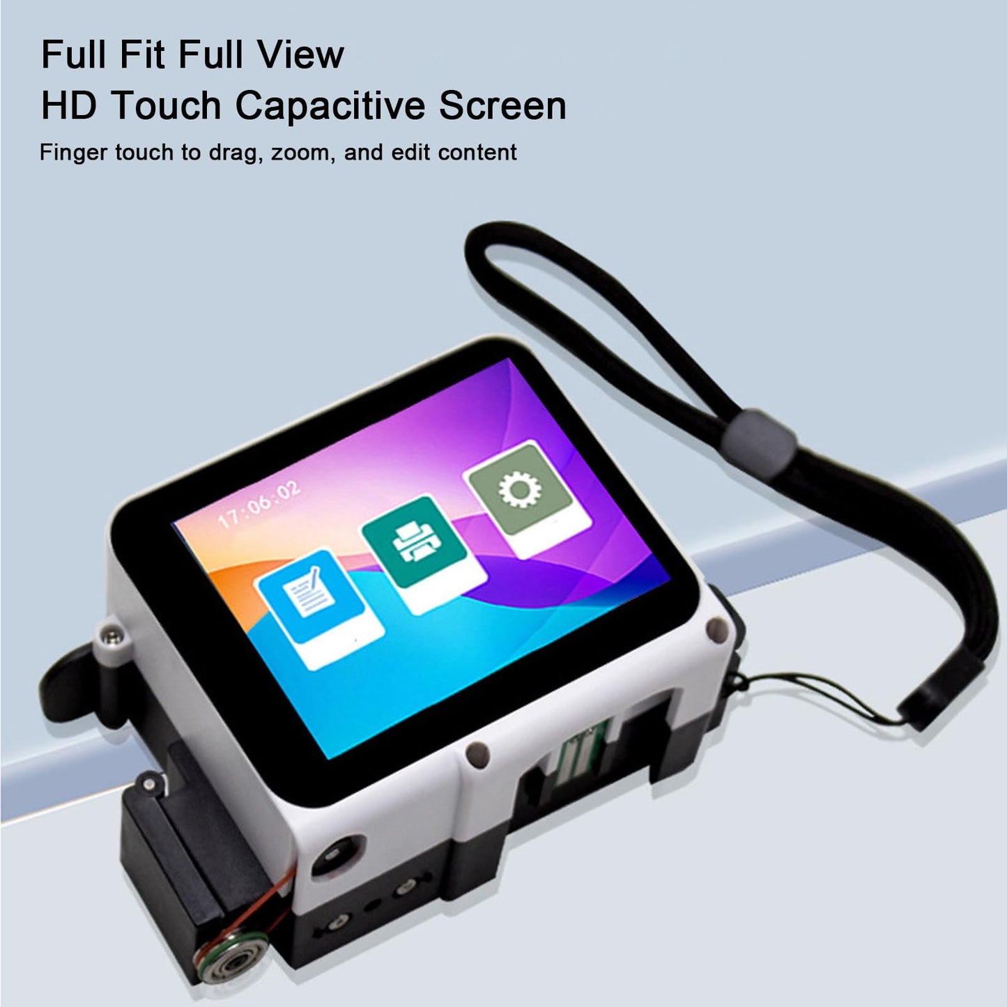Walfront Handheld Inkjet Printer Touch Screen Portable Inkjet Printing Machine for Printing Text, Numbers, Symbols, 2D Codes, Barcodes, Images, Time, Date, Labels