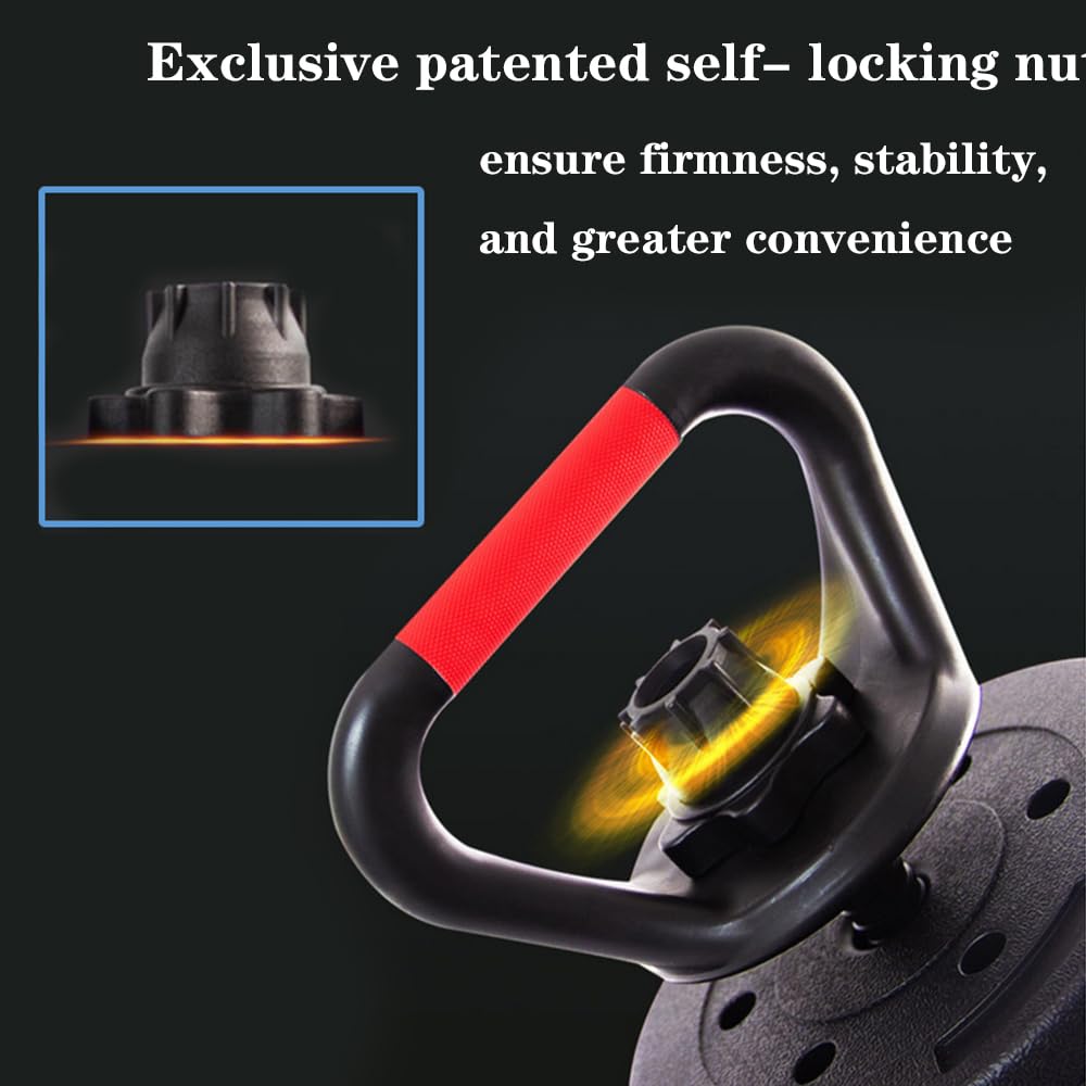 Adjustable Dumbbells, Free Weight Set with Connector, 4 in1 Dumbbells Set Used as Barbell, Kettlebells, Push up Stand, Fitness Exercises for Home Gym Suitable Men/Women (40KG Set)