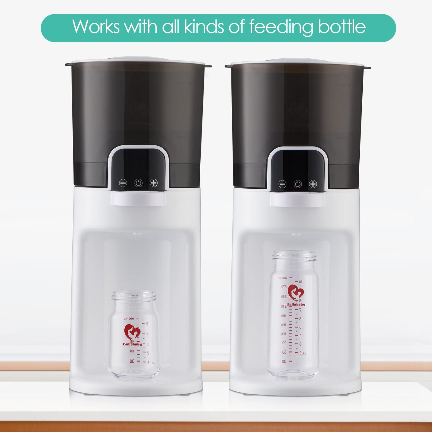 Bellababy Baby Bottle Maker, Instant and Automatic Baby Milk Maker for Making Formula Bottle Instantly, Detachable Container Easy Cleaning,24/7 Keep Warm, Baby Formula Maker (Black)