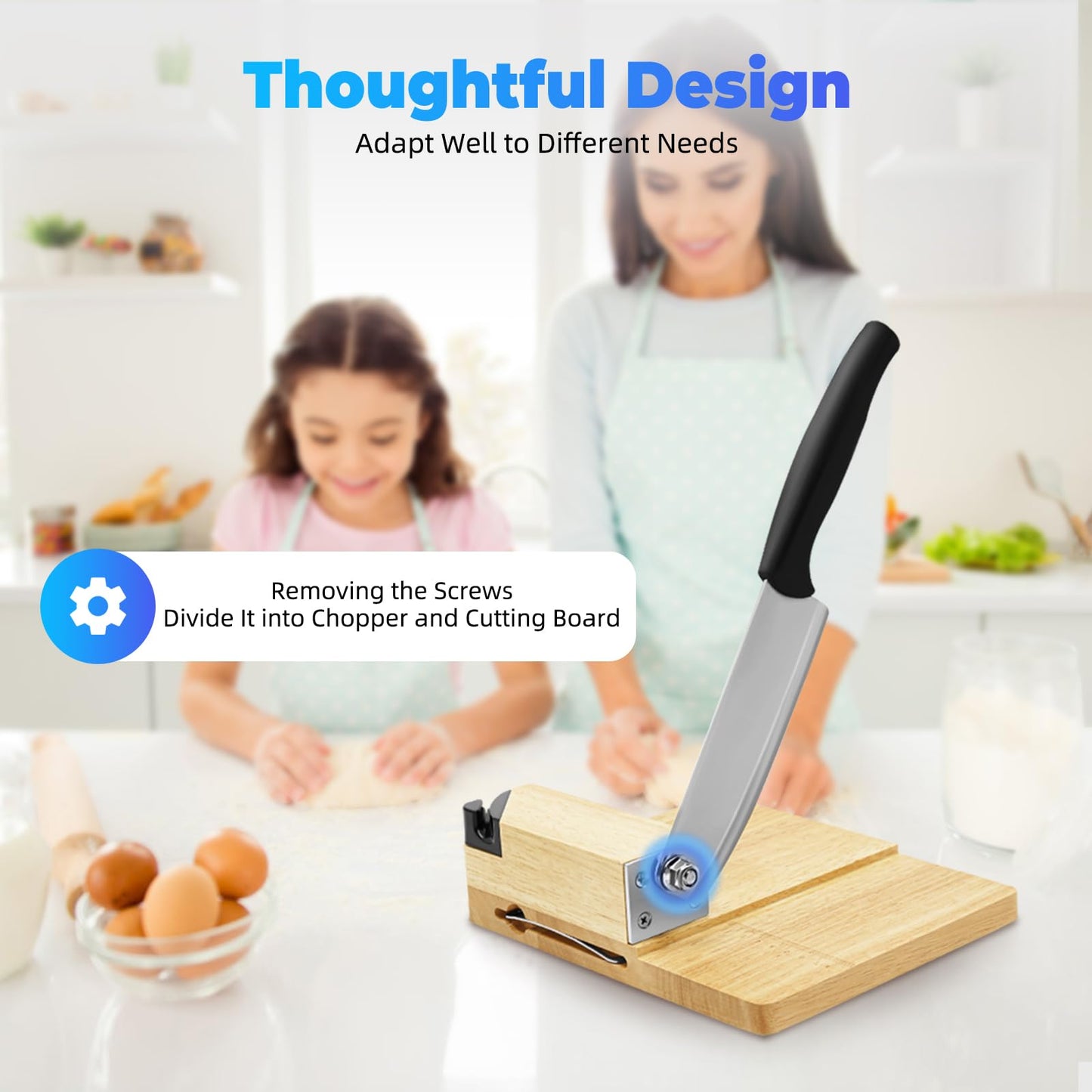 Biltong Cutter, Manual Household Jerky Meat Slicer Solid Oak Stainless Steel Biltong Cutter, Jerky Slicer with Wood Base