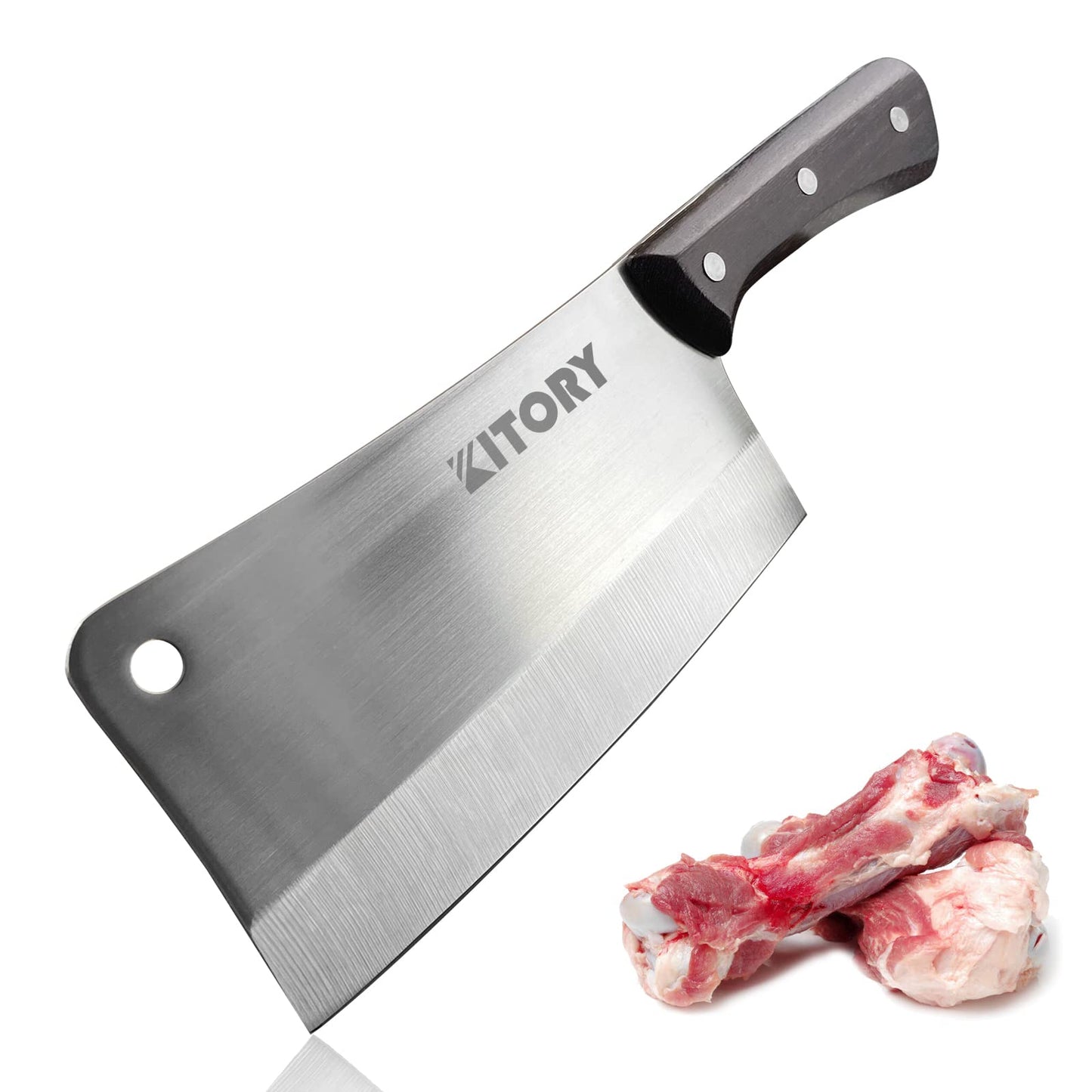 Kitory Kitchen Knife 7 Inch Full Tang Handmade Chef's Knife High Carbon Stainless Steel Cooking Knife with Ergonomic Handle for Home, Kitchen, Restaurant