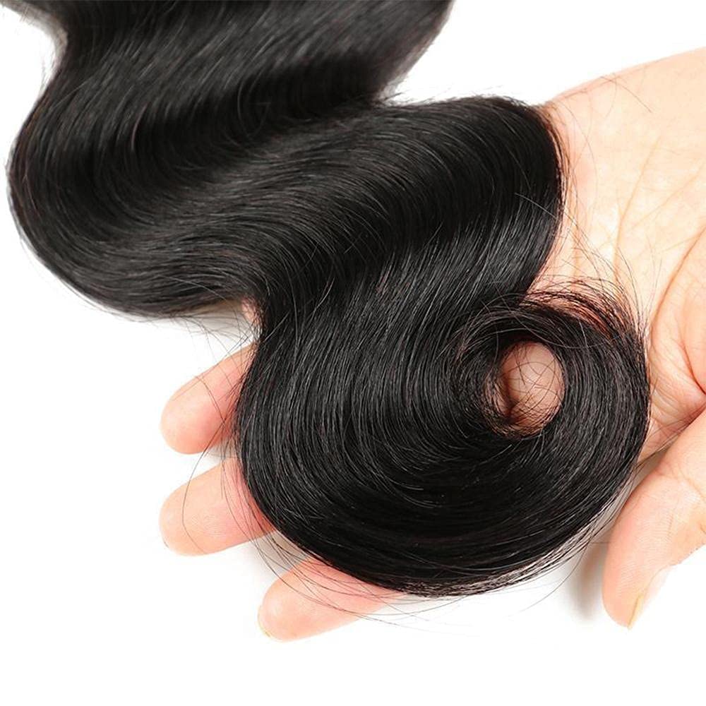 13 x 4 Lace Frontal Closure Body Wave Frontal 13 x 4 HD Transparent Lace Frontals With Bangs Baby Hair 100% Remy Human Hair 150% Density Natural Color (Natural Color, 10 Inch)