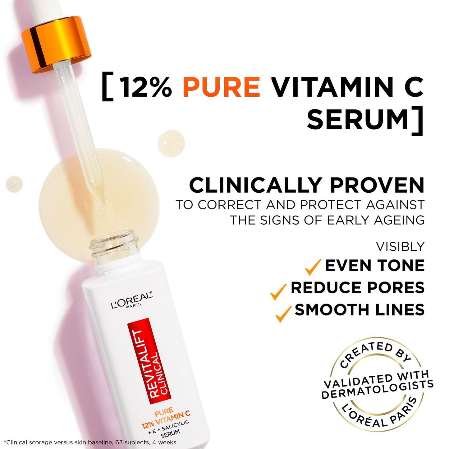 L'Oreal Paris Dermatologist Favourites Gift Set, Featuring Vitamin C Serum, SPF50+ Sunprotection & Retinol Serum, Your Complete Day & Night Routine for Radiant, Youthful Skin