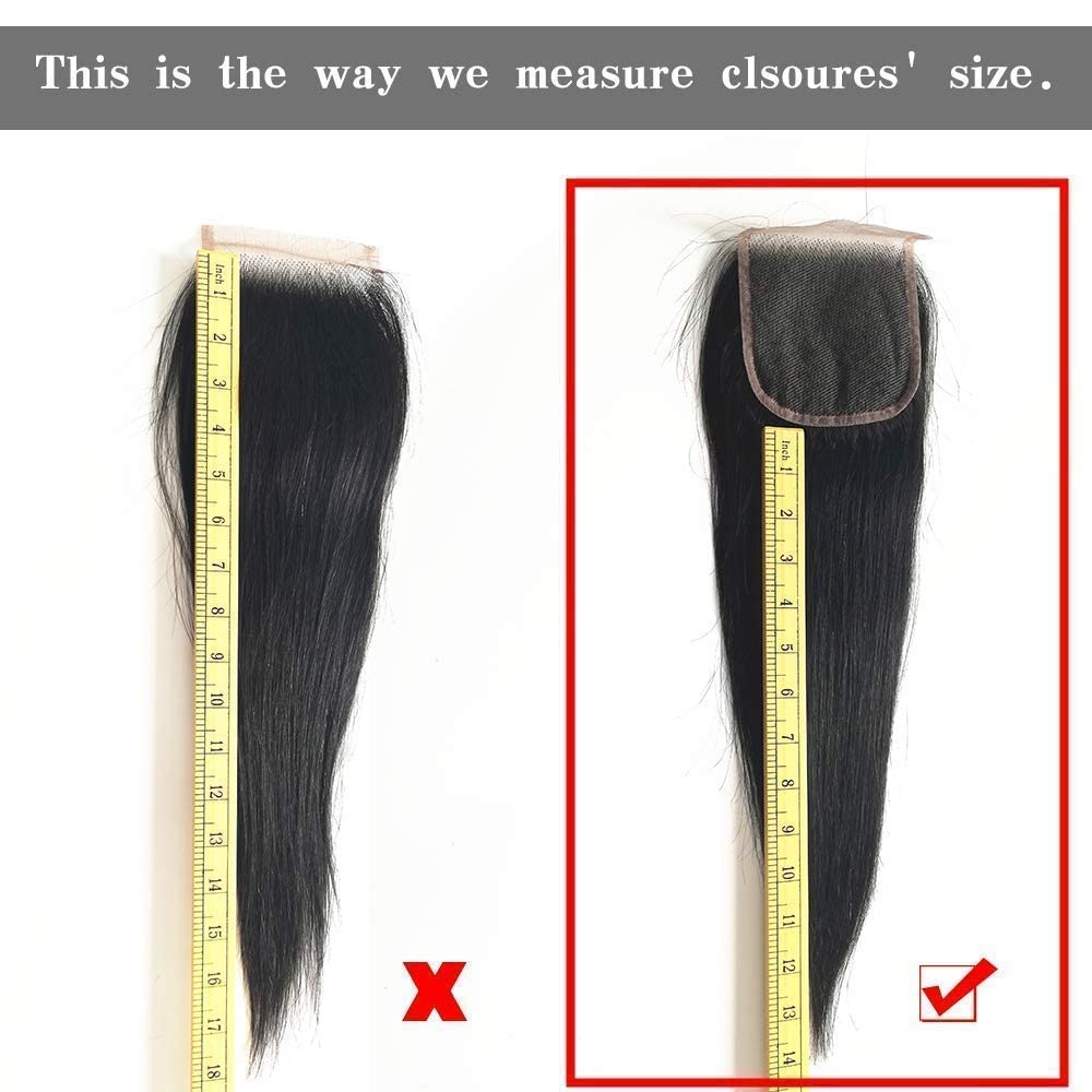 13 x 4 Lace Frontal Closure Body Wave Frontal 13 x 4 HD Transparent Lace Frontals With Bangs Baby Hair 100% Remy Human Hair 150% Density Natural Color (Natural Color, 10 Inch)