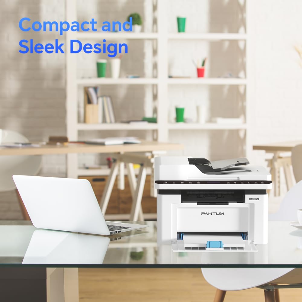 PANTUM BM2309AW 20ppm Multifunction Laser Printer - 3-in-1 Print/Scan/Copy with ADF & Manual Duplex, Wireless (Wi-Fi + USB), AirPrint & Mopria Apps for Home & Office