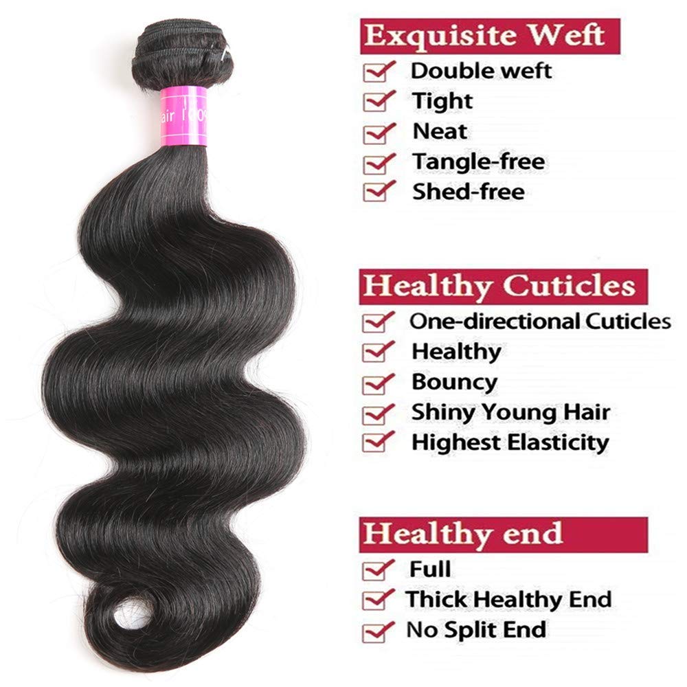 13 x 4 Lace Frontal Closure Body Wave Frontal 13 x 4 HD Transparent Lace Frontals With Bangs Baby Hair 100% Remy Human Hair 150% Density Natural Color (Natural Color, 10 Inch)