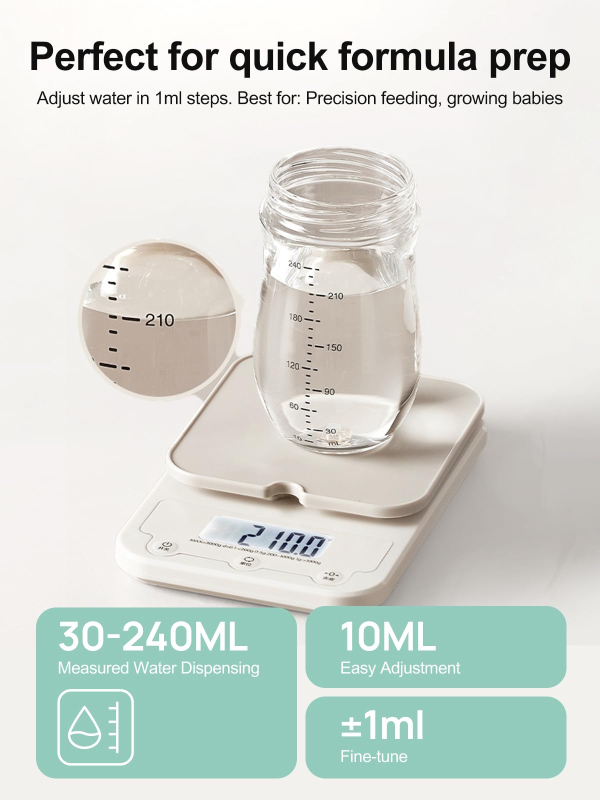Baby Bottle Maker, KOSTTE 24hr Temp-Controlled Formula Maker, Baby Kettle for Making Formula Bottle Instantly, Food Maker, Ideal for Night Feeds, 1.5L