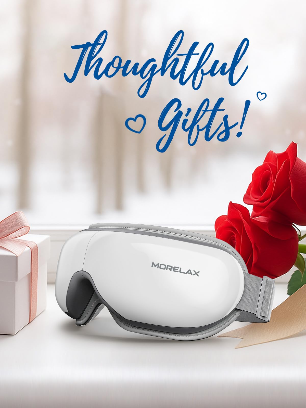 Eye Massager with Heat, Gifts for Men, Heated Eye Mask with Bluetooth Music, Relax & Reduce Strain Dark Circles and Improve Sleep, Gift for Mom Dad Women Men
