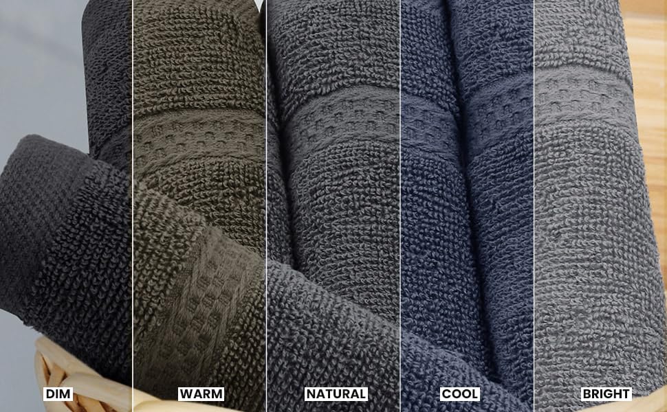 Utopia Towels 8 Piece Towel Set - 2 Bath Towels, 2 Hand Towels and 4 Washcloths Cotton Hotel Quality Super Soft and Highly Absorbent (Gray)