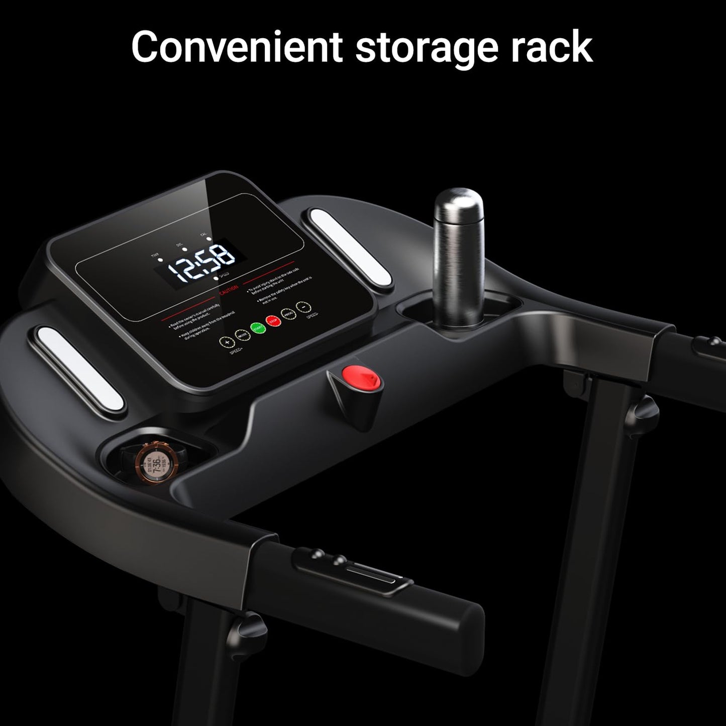 UMAY Treadmills for Home, 3.0HP Quiet Brushless Folding Treadmill with Heart Rate Sensor, Dual Cushion System, 14KM/H, Holder for Cup & Phone