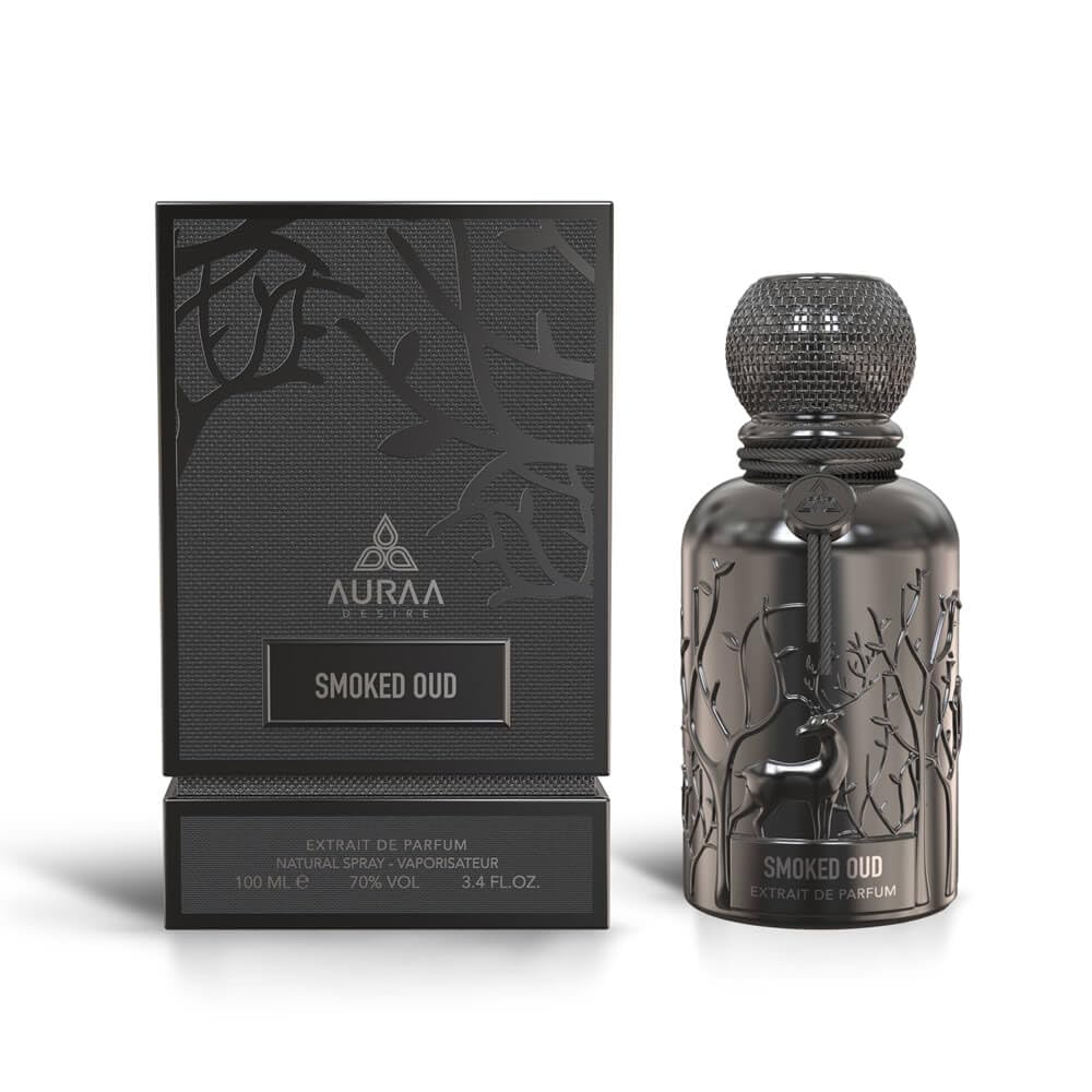 Smoked Oud Extrait De Perfume 100ml by Auraa Desire - Floral Woody Spicy Fragrance - Perfume for Men and Women