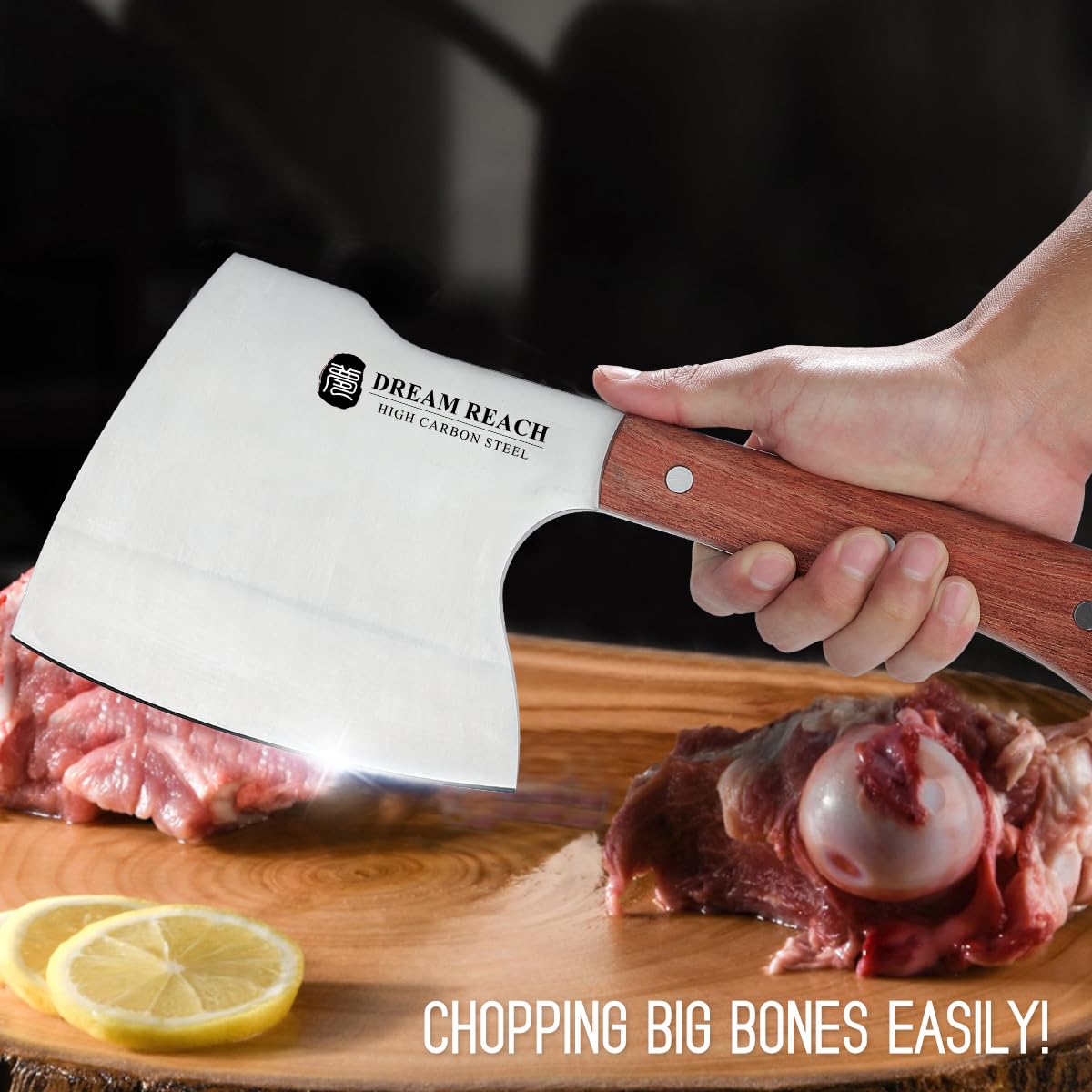 Dream Reach Heavy Duty Chef Knife Stainless Steel Kitchen Knife Full Tang Hand Forged Cooking Knife