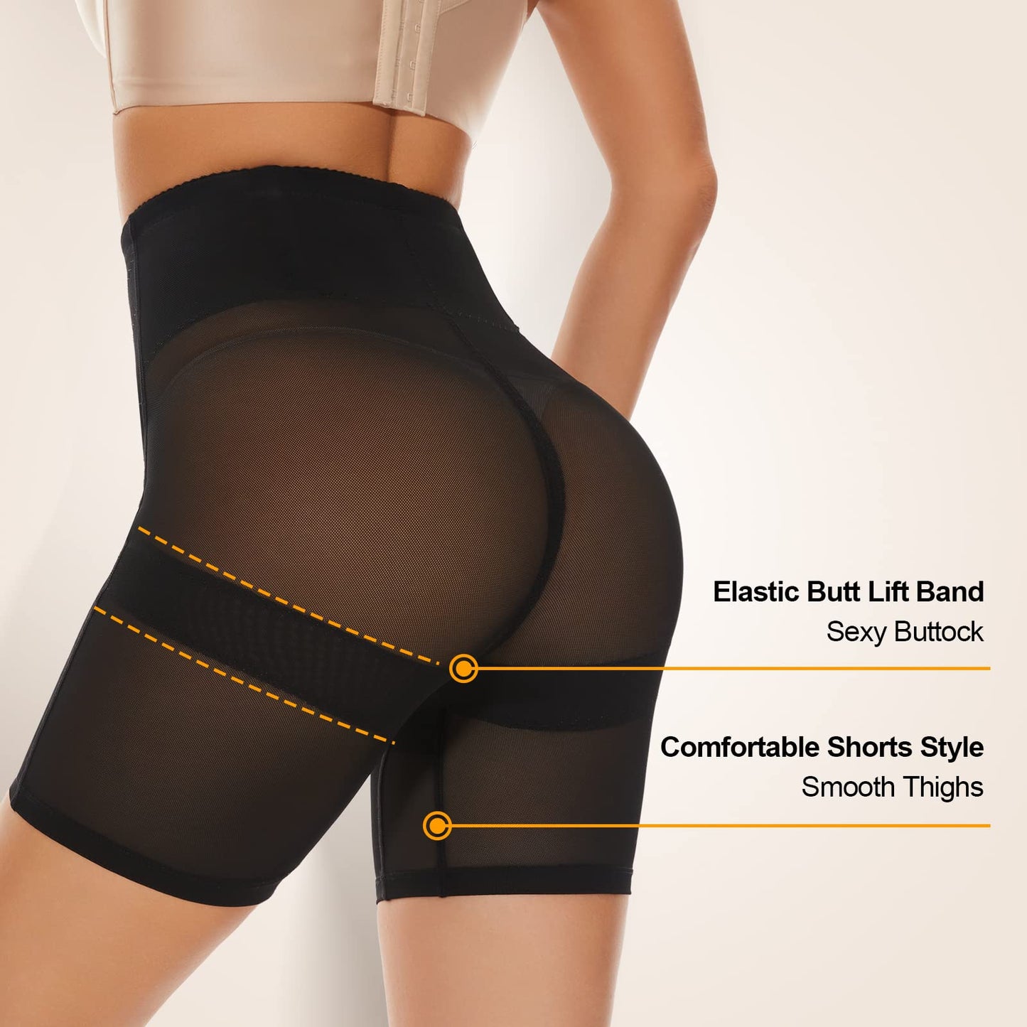 SIMIYA Tummy Control Knickers, High Waisted Shapewear for Women, Tummy Control Body Shaper Pants Shaping Underwear, Black XL