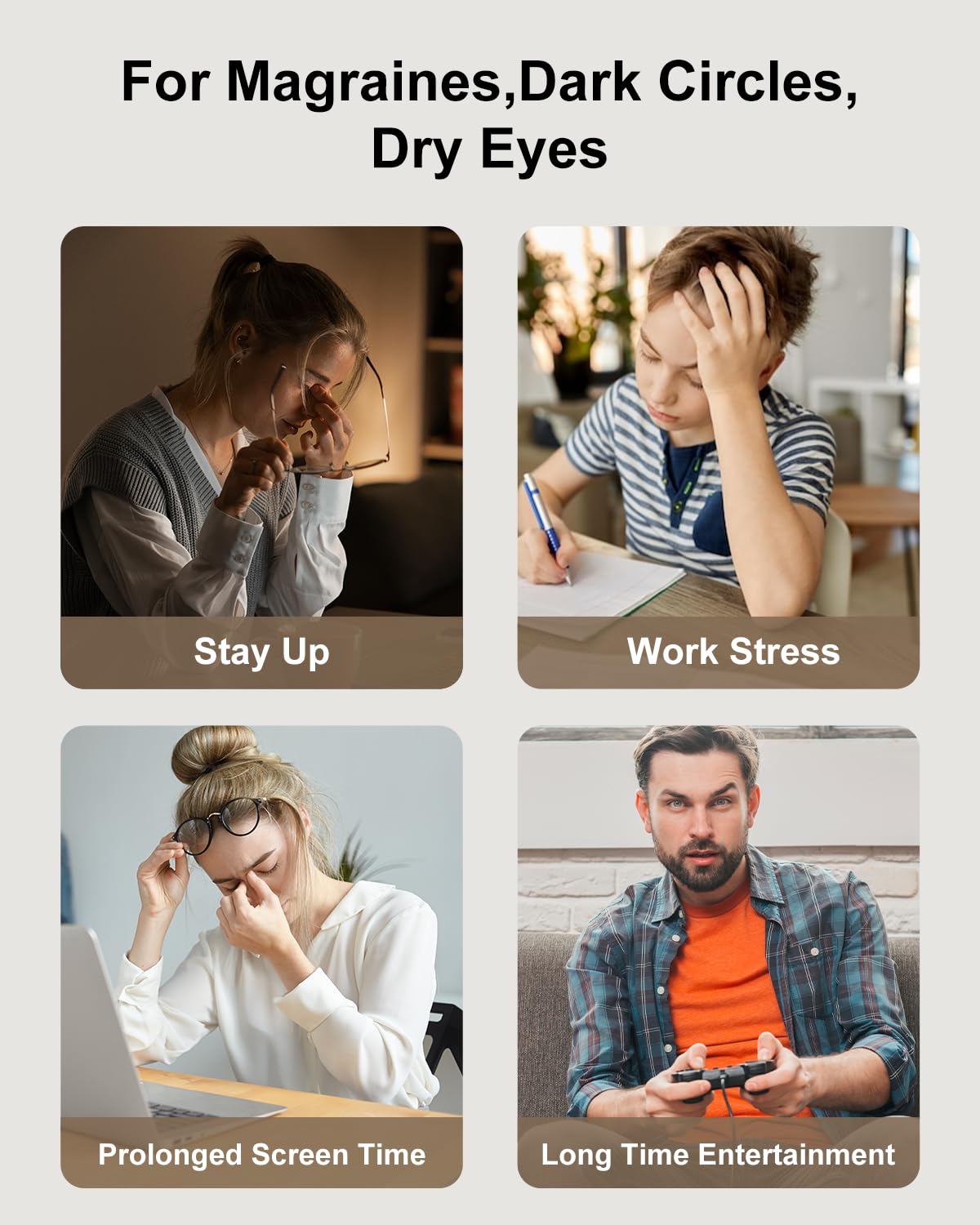 Eye Massager with Heat, Gifts for Men, Heated Eye Mask with Bluetooth Music, Relax & Reduce Strain Dark Circles and Improve Sleep, Gift for Mom Dad Women Men
