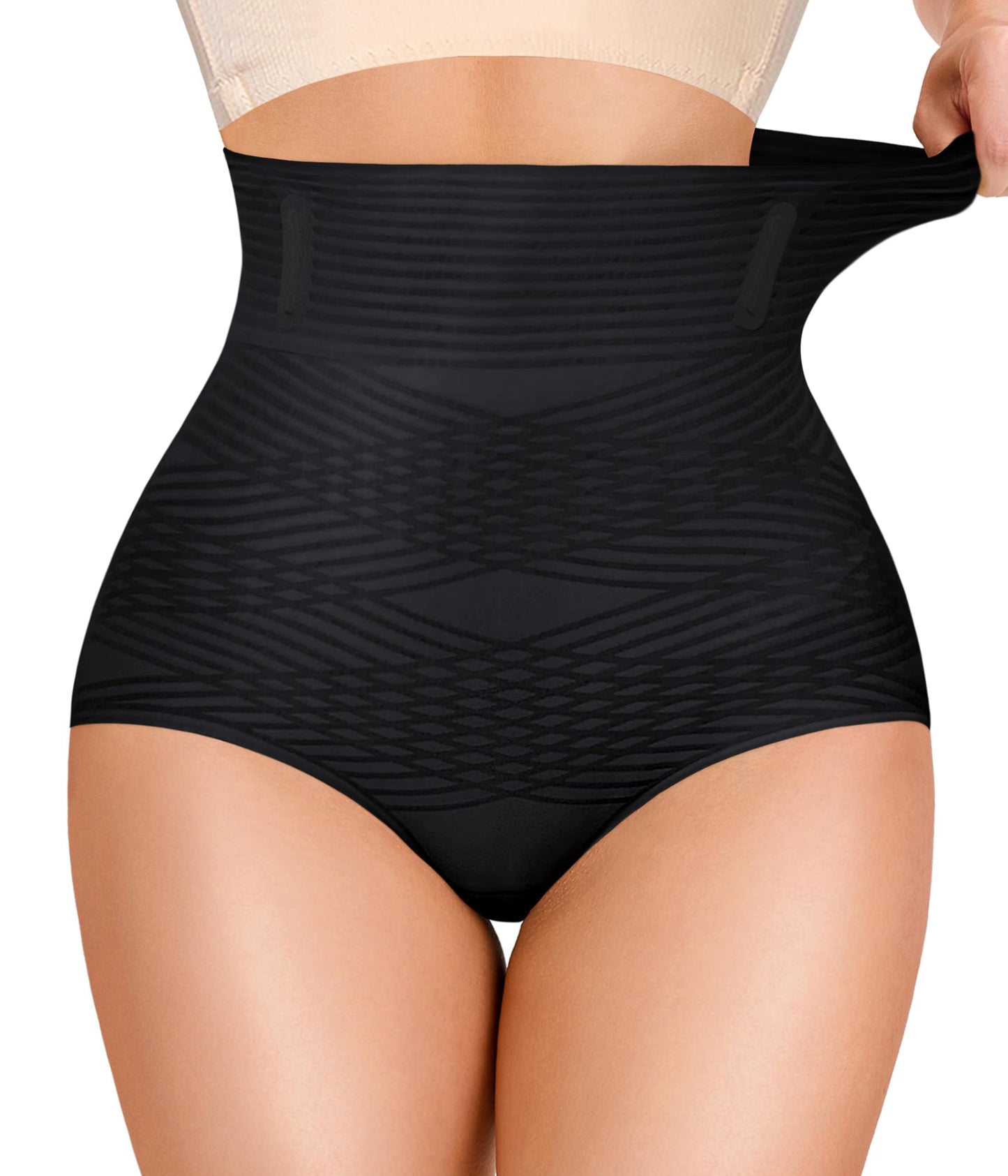 Gotoly Women Tummy Control Knickers High Waist Shapewear Body Shaper Seamless Slimming Underwear Shaping Briefs Black