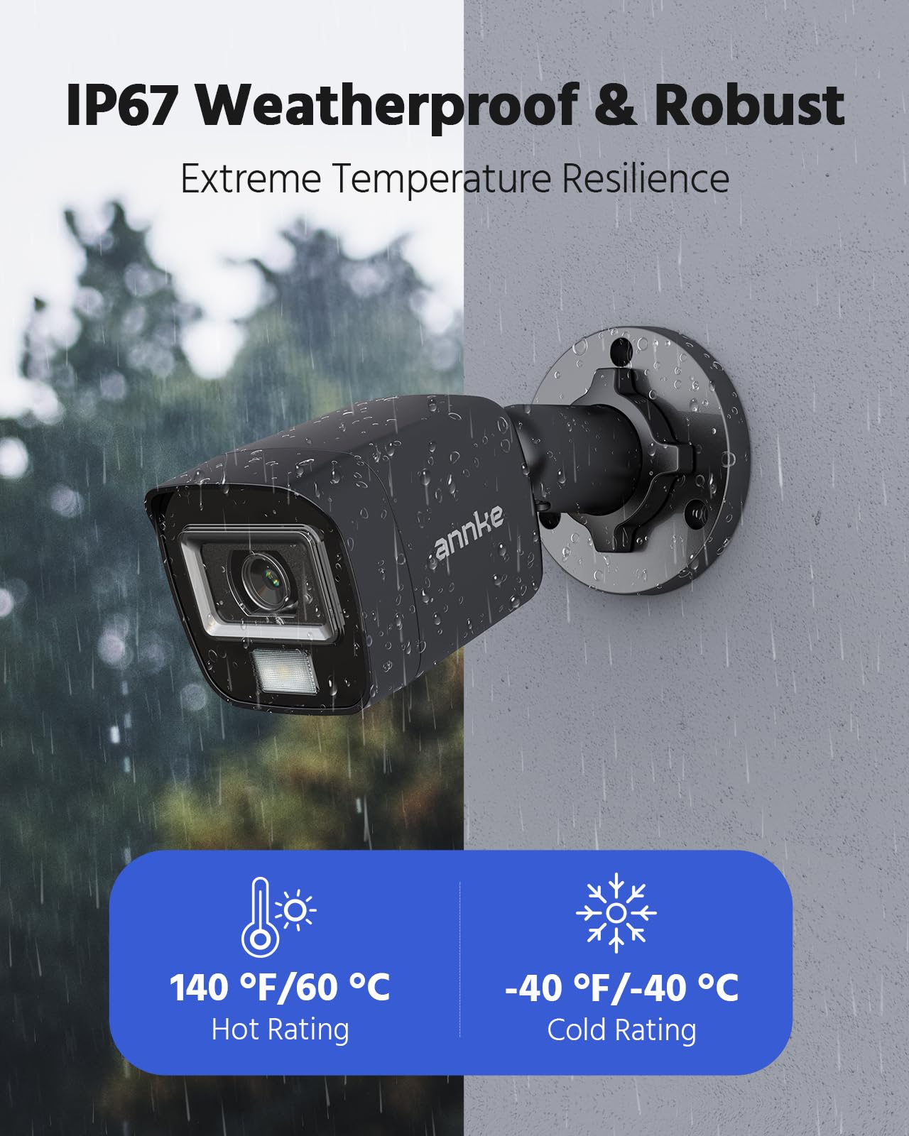ANNKE CCTV Camera System Outdoor, Smart Human/Vehicle Detection, 8 x 1080P Security Bullet Cameras and 3K Lite 8CH Surveillance DVR with 1TB HDD,Dual-light with Color Night Vision,IP67 Weatherproof