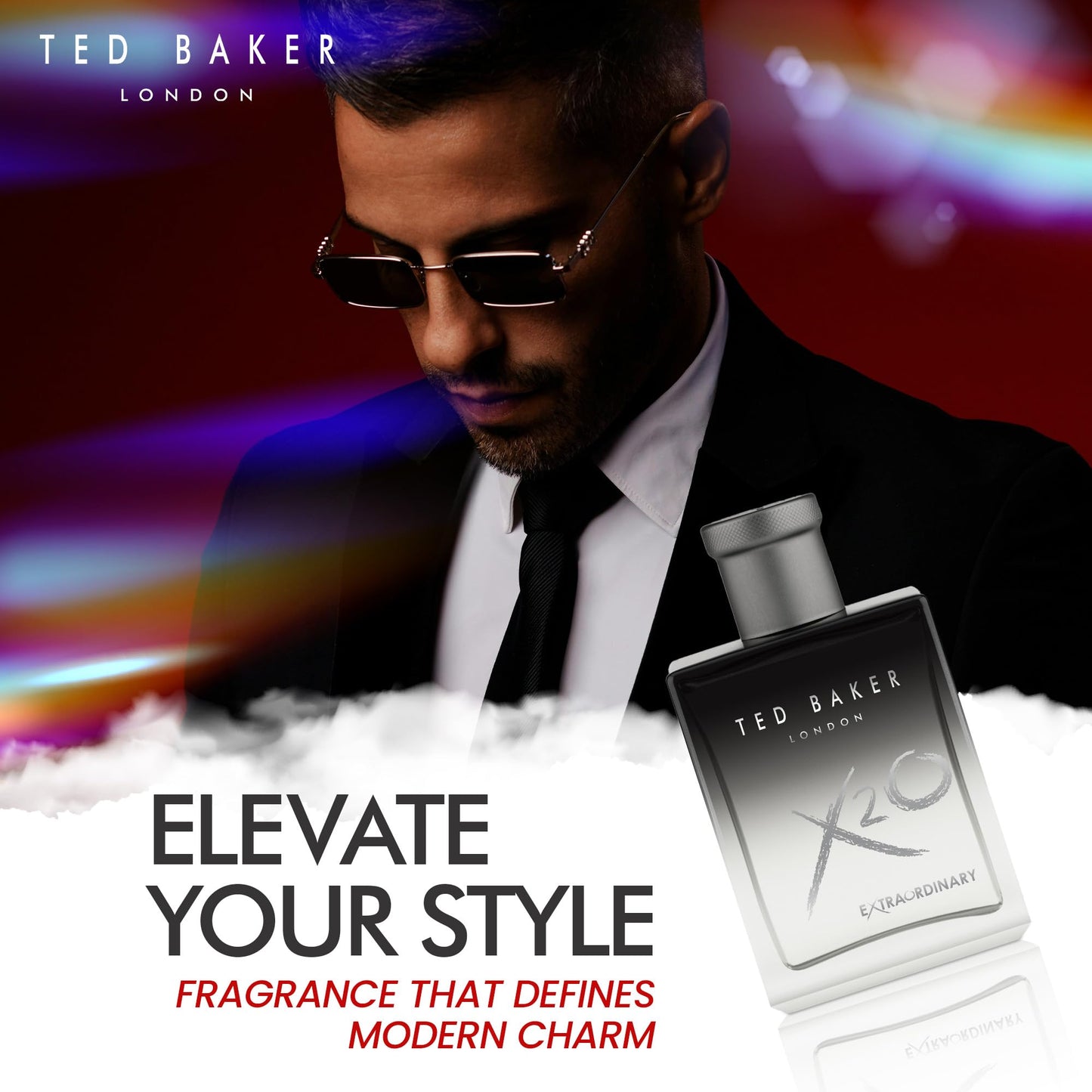 Ted Baker X20 Men Eau de Toilette Perfume for Men, Oriental Fragrance Featuring Tangerine and Amber Notes, Spicy Pepper Finish, 100ml