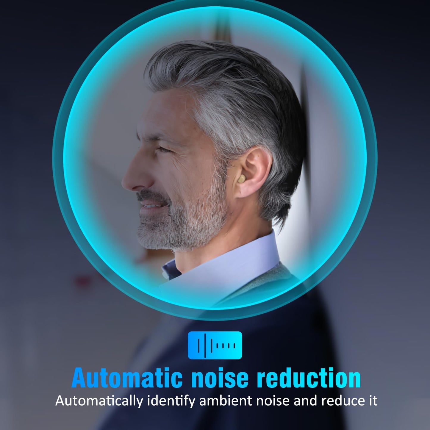 Hearing Amplifiers for Seniors & Adults Invisible Mini Latest 16-Channel Digital Rechargeable Hearing Amplifiers with Intelligent Noise Reduction,Voice Broadcast,3 Modes,5 Levels of Volume Adjustment
