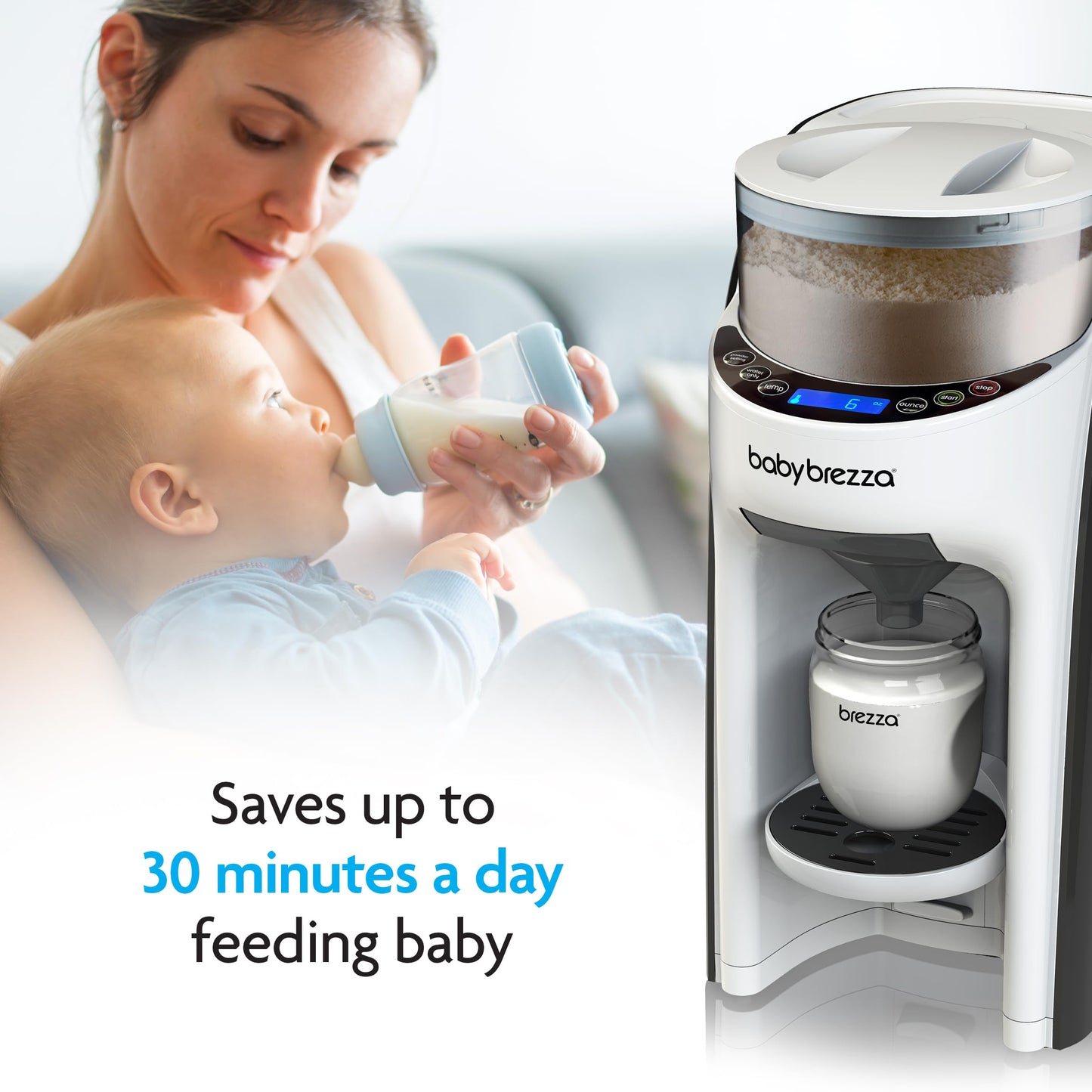 Baby Brezza Formula Pro Advanced | Instant and Automatic Baby Bottle Maker | Mix and Heat Formula at The Push of a Button (White)
