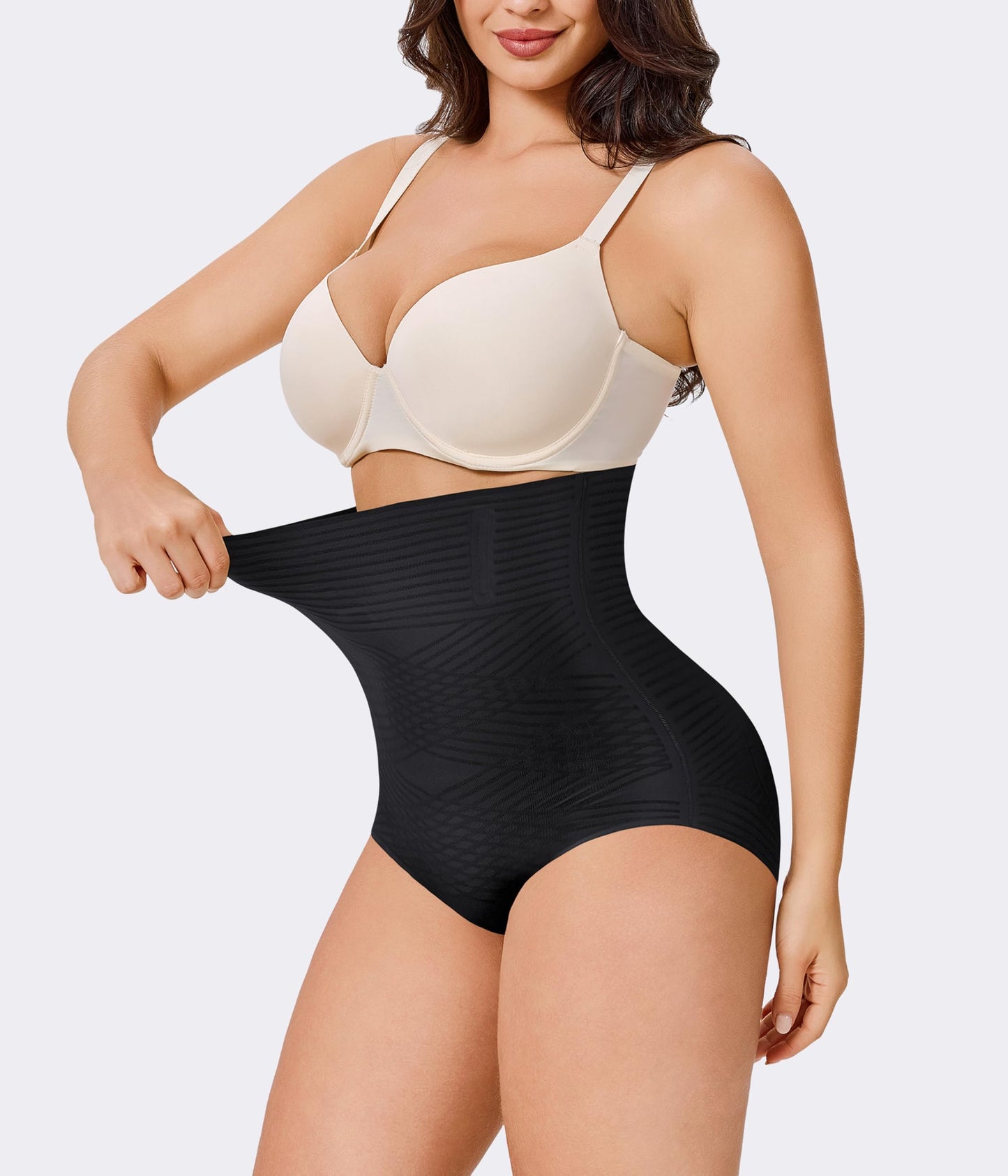 Gotoly Women Tummy Control Knickers High Waist Shapewear Body Shaper Seamless Slimming Underwear Shaping Briefs Black