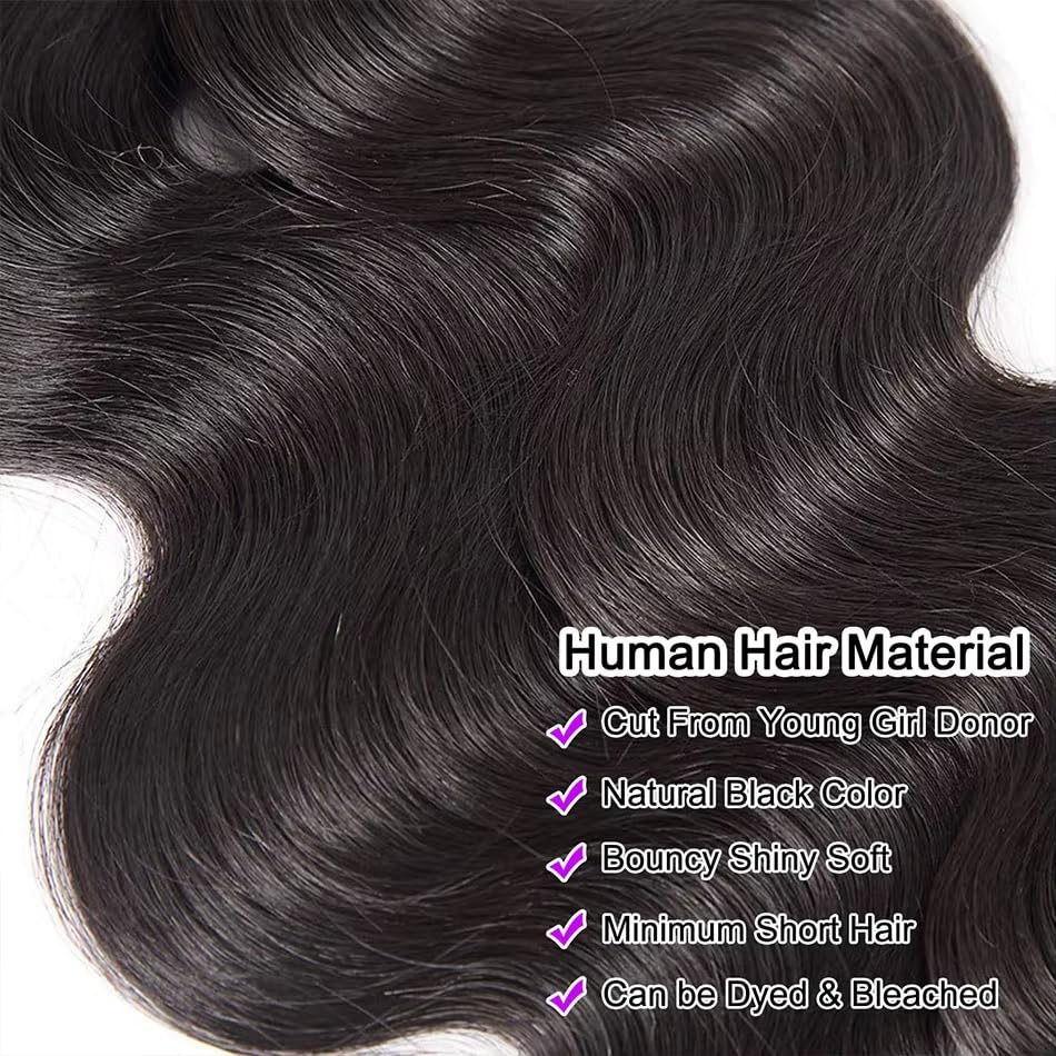 13 x 4 Lace Frontal Closure Body Wave Frontal 13 x 4 HD Transparent Lace Frontals With Bangs Baby Hair 100% Remy Human Hair 150% Density Natural Color (Natural Color, 10 Inch)