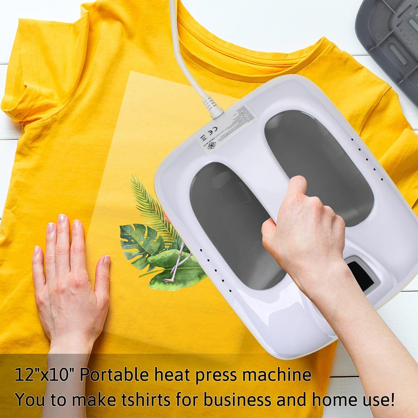 12" x 10" Heat Press Machine, Portable Digital Printer Machine for T Tshirt, Mats, Pillows, Bags, Hats