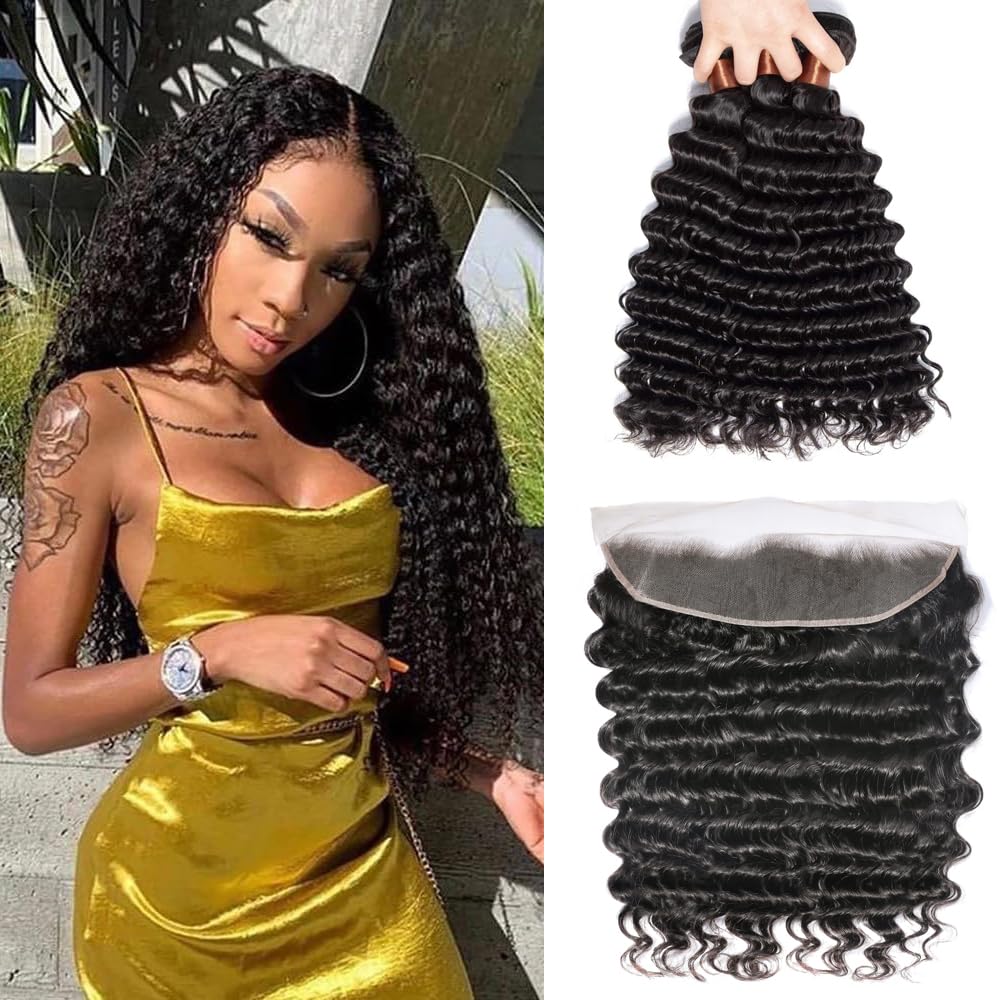 13 x 4 Lace Frontal Closure Body Wave Frontal 13 x 4 HD Transparent Lace Frontals With Bangs Baby Hair 100% Remy Human Hair 150% Density Natural Color (Natural Color, 10 Inch)