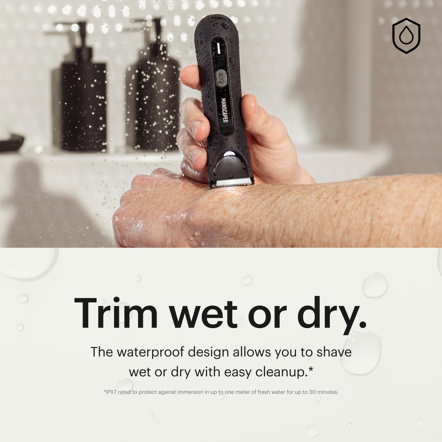 MANSCAPED® The Lawn Mower® 3.0 Plus Groin & Body Hair Trimmer – Updated SkinSafe® Trimmer Blade, Waterproof Wet/Dry Groomer, USB-C Rechargeable, Men’s Wireless Ball Shaver