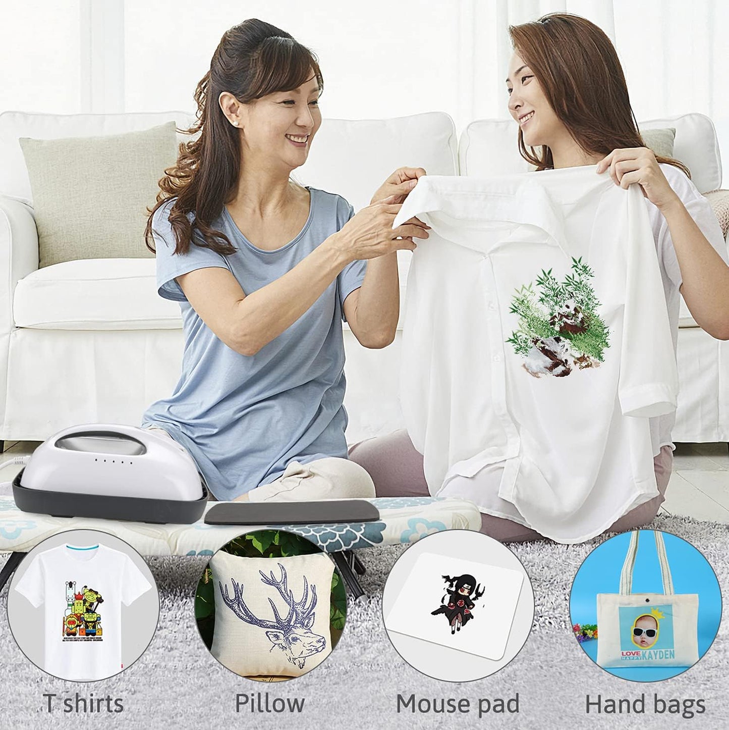 12" x 10" Heat Press Machine, Portable Digital Printer Machine for T Tshirt, Mats, Pillows, Bags, Hats