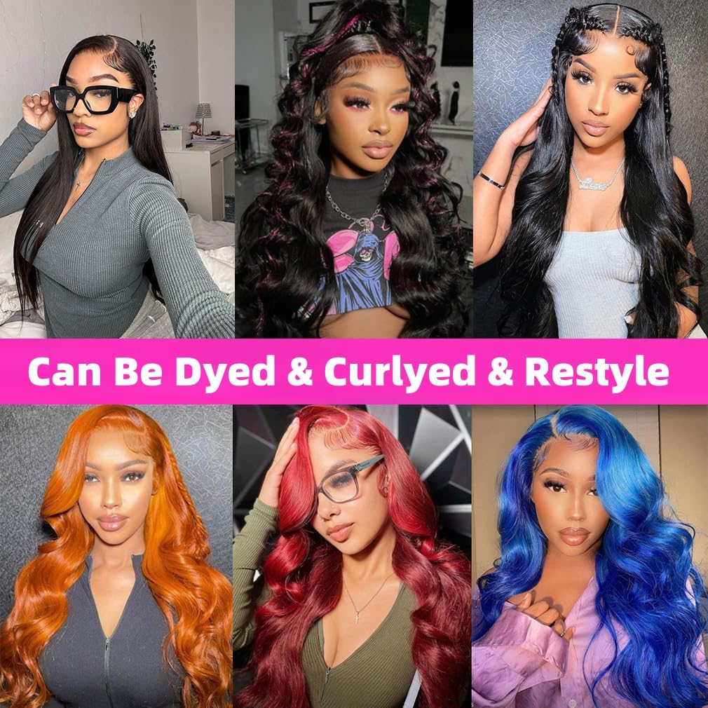 13 x 4 Lace Frontal Closure Body Wave Frontal 13 x 4 HD Transparent Lace Frontals With Bangs Baby Hair 100% Remy Human Hair 150% Density Natural Color (Natural Color, 10 Inch)
