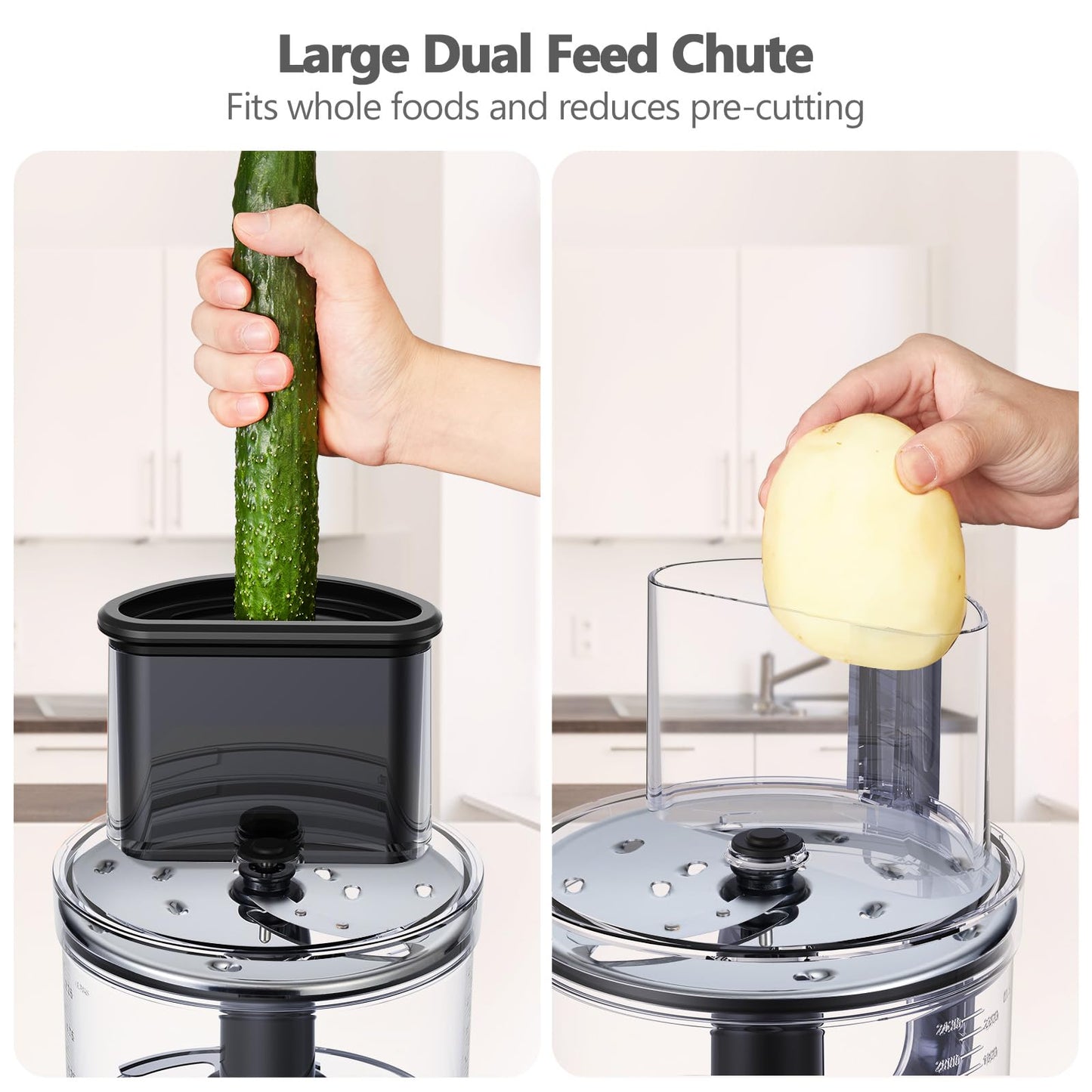YASHE 1300W Food Processor, 11-in-1 Multifunctional Kitchen Machine with 2.5L Bowl & 1.5L Blender, Mixer, Grinder, Juicer, Dough Kneader, Chopper, Slicer & Shredder for Family Use
