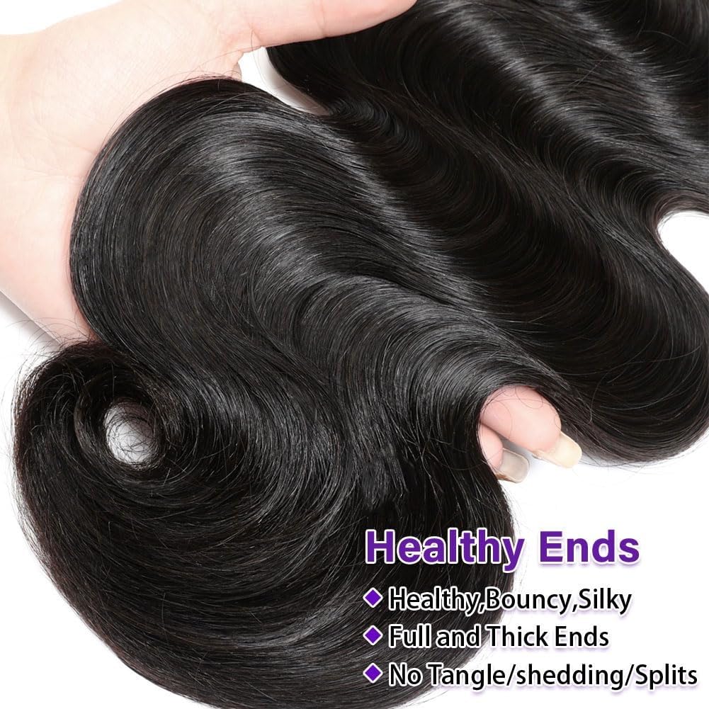 13 x 4 Lace Frontal Closure Body Wave Frontal 13 x 4 HD Transparent Lace Frontals With Bangs Baby Hair 100% Remy Human Hair 150% Density Natural Color (Natural Color, 10 Inch)