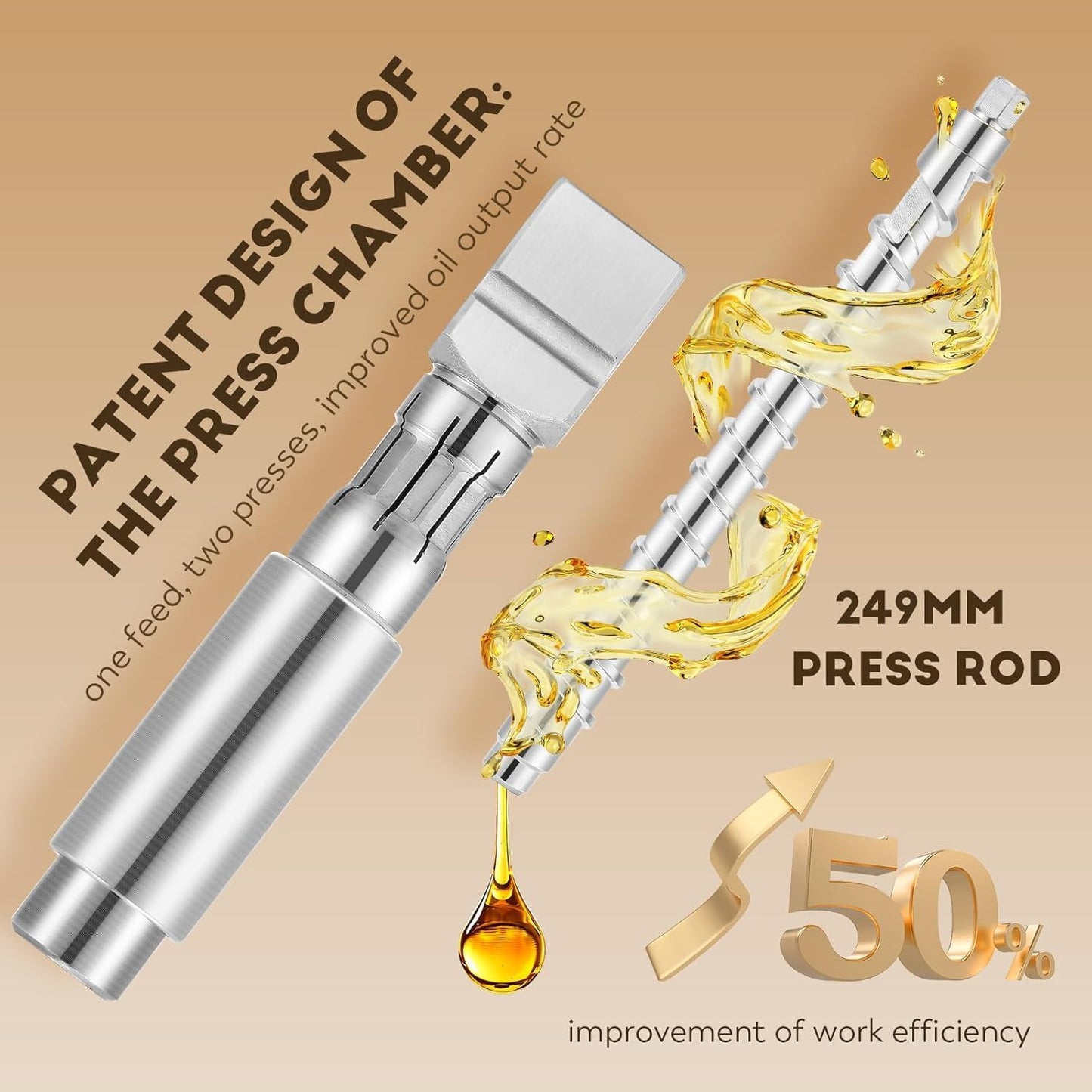 CGOLDENWALL 3000W Commercial Oil Press Machine Oil Extractor Expeller with Intelligent Temperature Controller/Industrial Motor/All Stainless Steel (3000W)