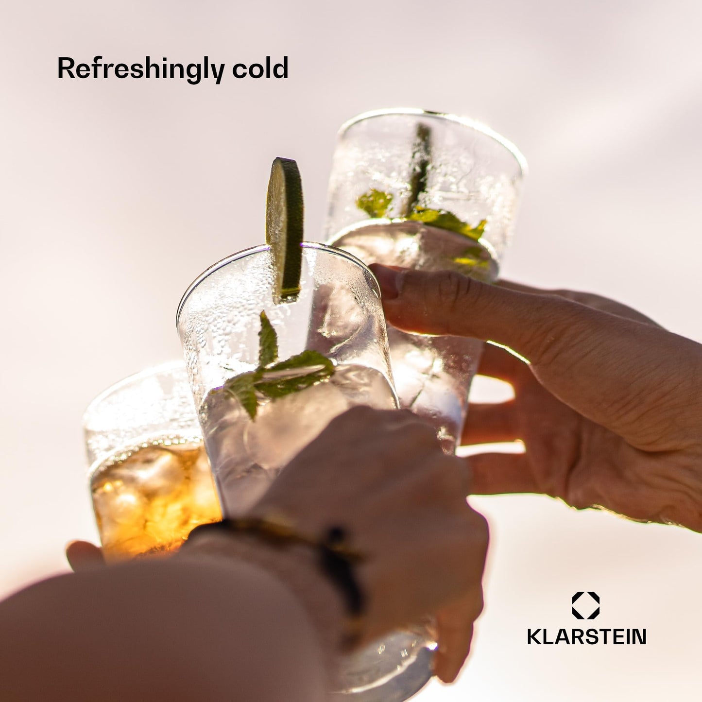 Klarstein 1.8L Small Ice Maker Machine, Counter Top Ice Machine For Home and Kitchen, Fast Operation, 15 kg of Crushed and Bullet Ice, Touch Controls, Easy To Clean Countertop Ice Cube Maker Machine