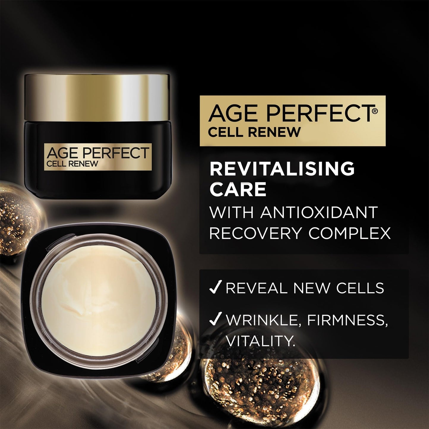 L’Oréal Paris Gift Set, Includes Night Serum and Cream, Cell Renew Overnight Radiance Routine Giftset For Radiance and Skin Cell Renewal, Midnight Beauty Sleep Collection