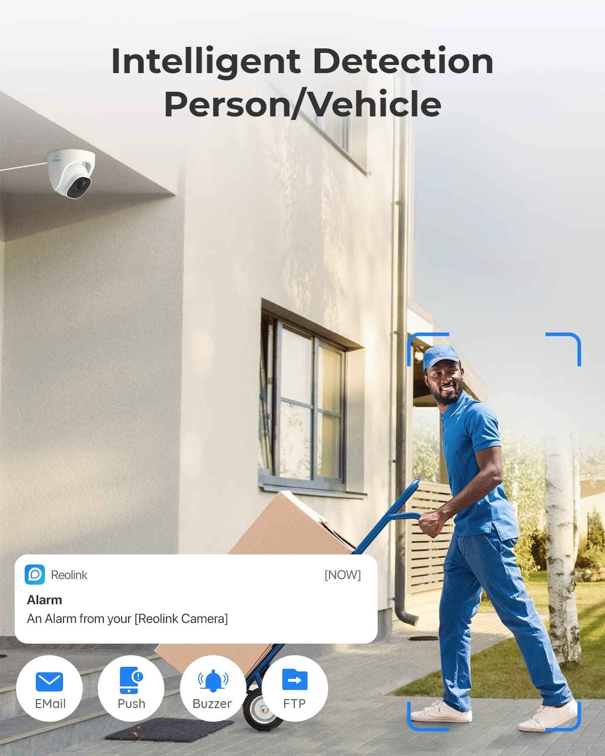 Reolink 4K NVR 8CH PoE CCTV Security Camera System, with 2TB HDD and 4X 5MP Motion Detection Outdoor PoE IP Cameras, 100ft Night Vision Remote Access, RLK8-520D4-5MP