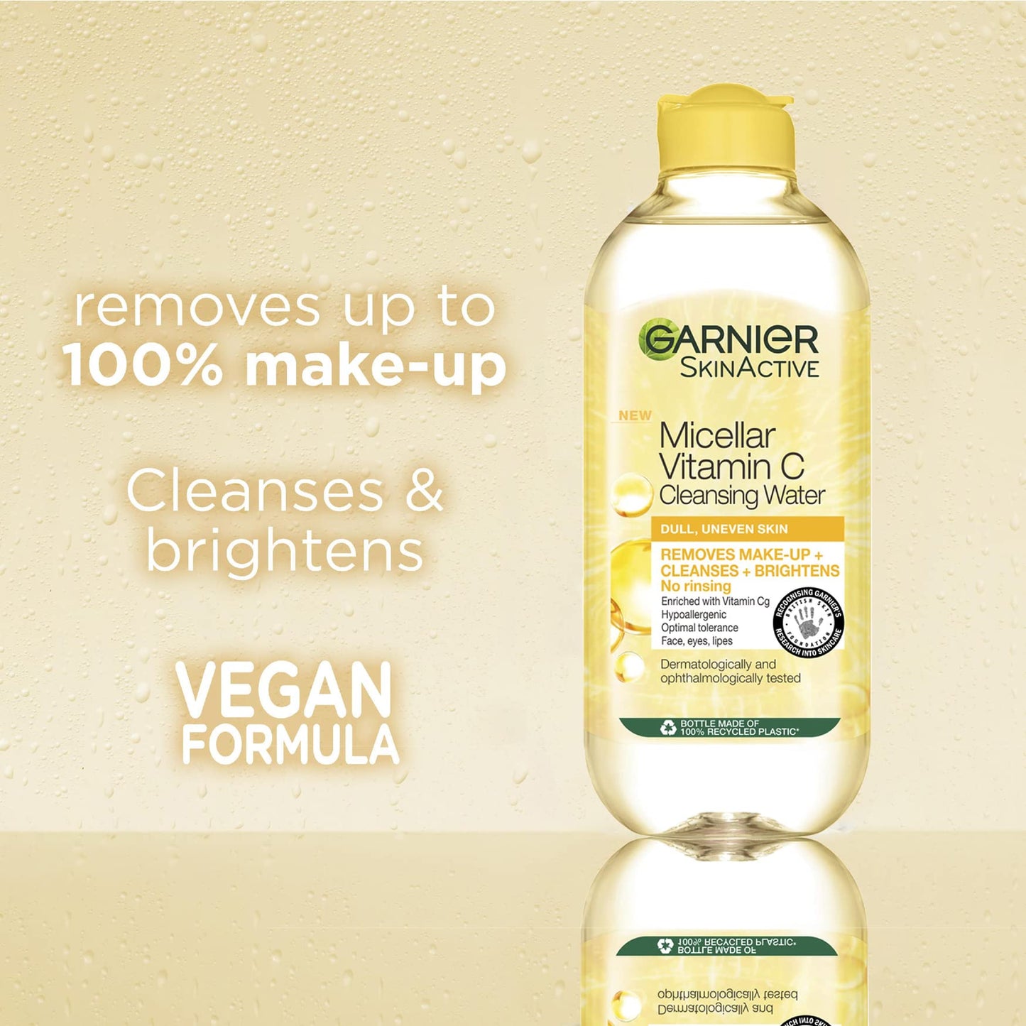Garnier Vitamin C Brightening Essentials Set, Micellar Water, Serum and Sheet Mask, With Vitamin C and Lemon Extract For Bright Glowing Skin, SkinActive, 3 Pieces