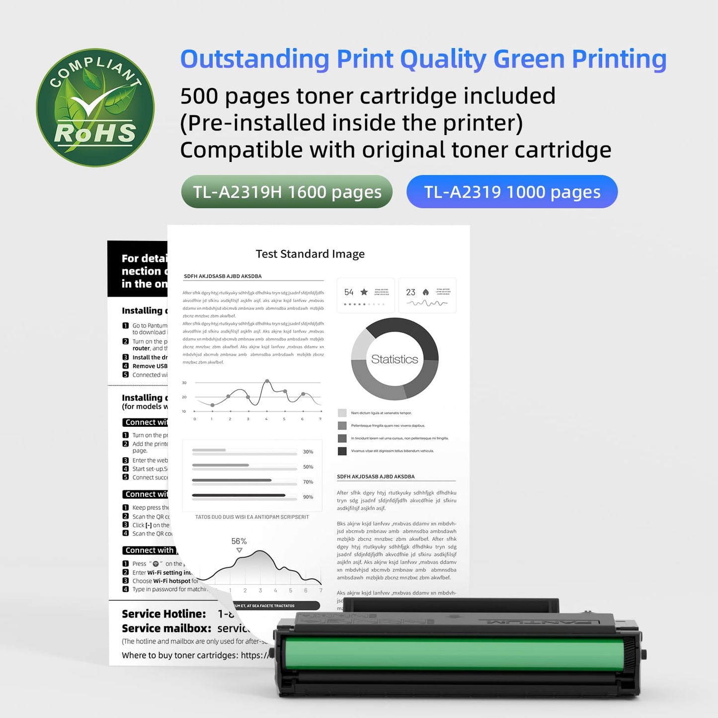 PANTUM BM2309AW 20ppm Multifunction Laser Printer - 3-in-1 Print/Scan/Copy with ADF & Manual Duplex, Wireless (Wi-Fi + USB), AirPrint & Mopria Apps for Home & Office