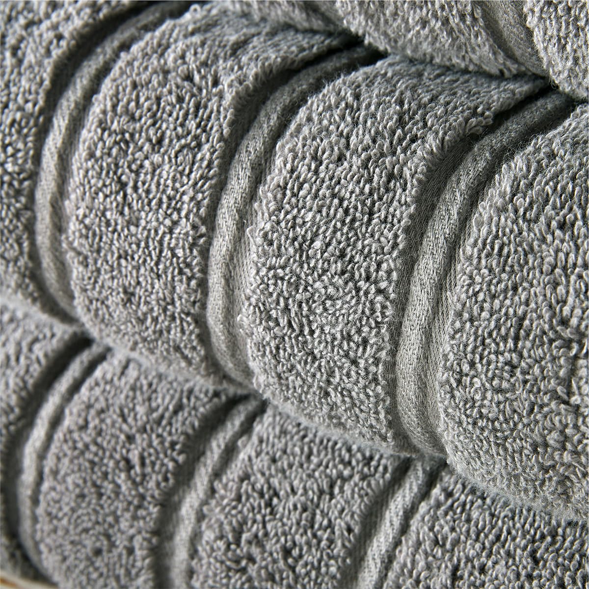 Christy Antalya Large Bath Towels | Set of 4 | 100% Turkish Cotton | 600GSM | Soft Plush Luxury Towel Set | 2 Bath Towels 2 Hand Towels | Quick Dry | Storm Grey