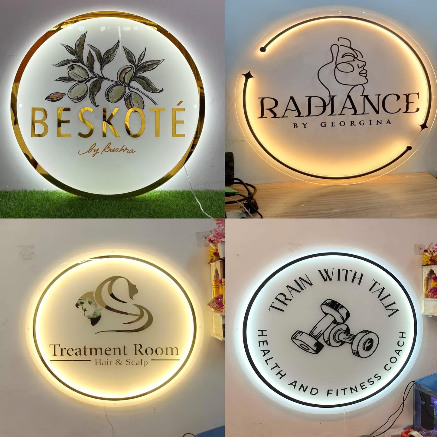 LED Logo Personalised, Logo Neon Sign, Dimmable Personalised Floating Company Sign Made of Acrylic,Customized Led Logo for Business, Restaurants, Offices, Studio, Salon