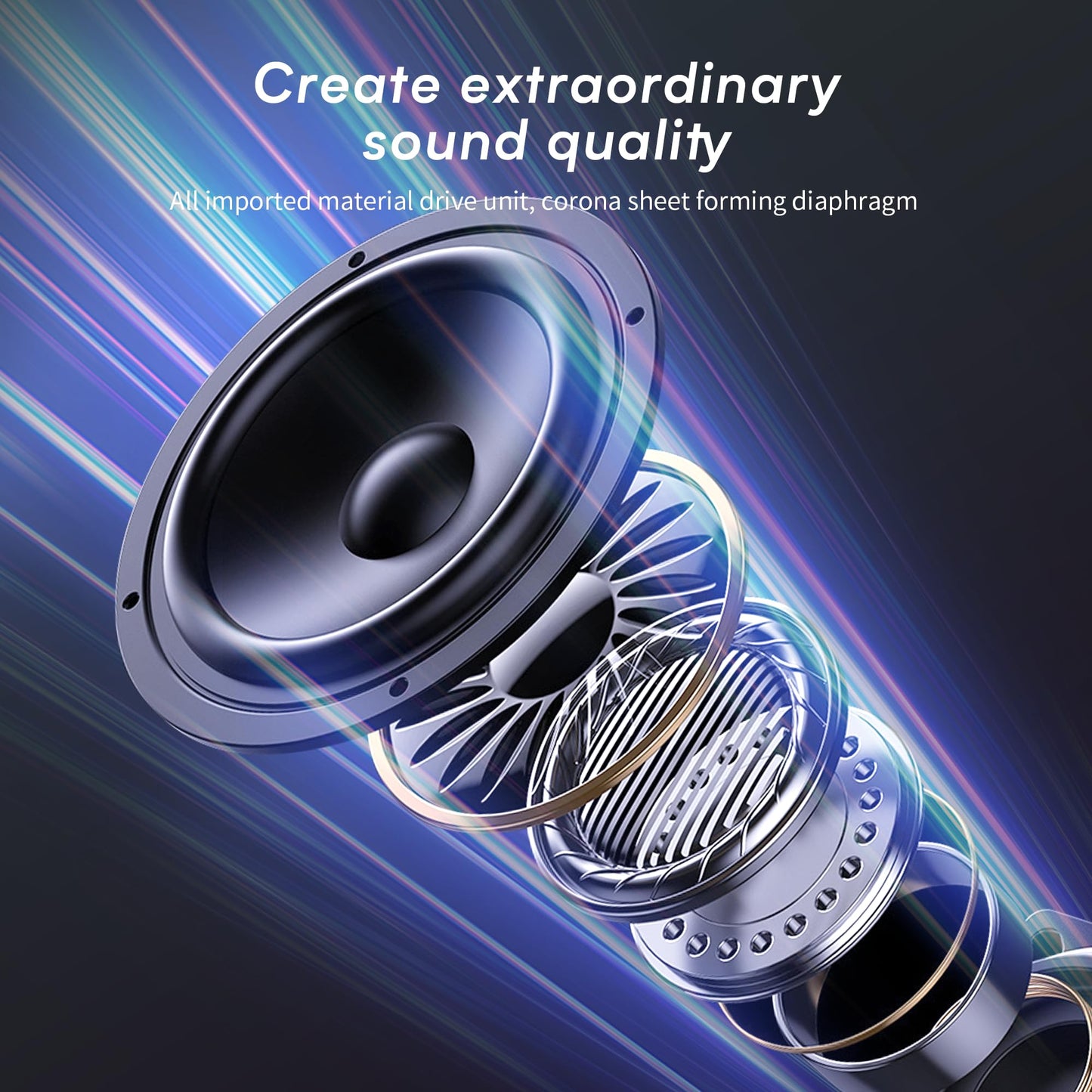 KAMLO Wireless Headphones Over Ear,65 Hrs Playtime Foldable Bluetooth 5.3 Headphones,6 EQ ModesFoldable Lightweight Headset with Deep Bass, for Travel/Office/Cellphone/PC (Black)