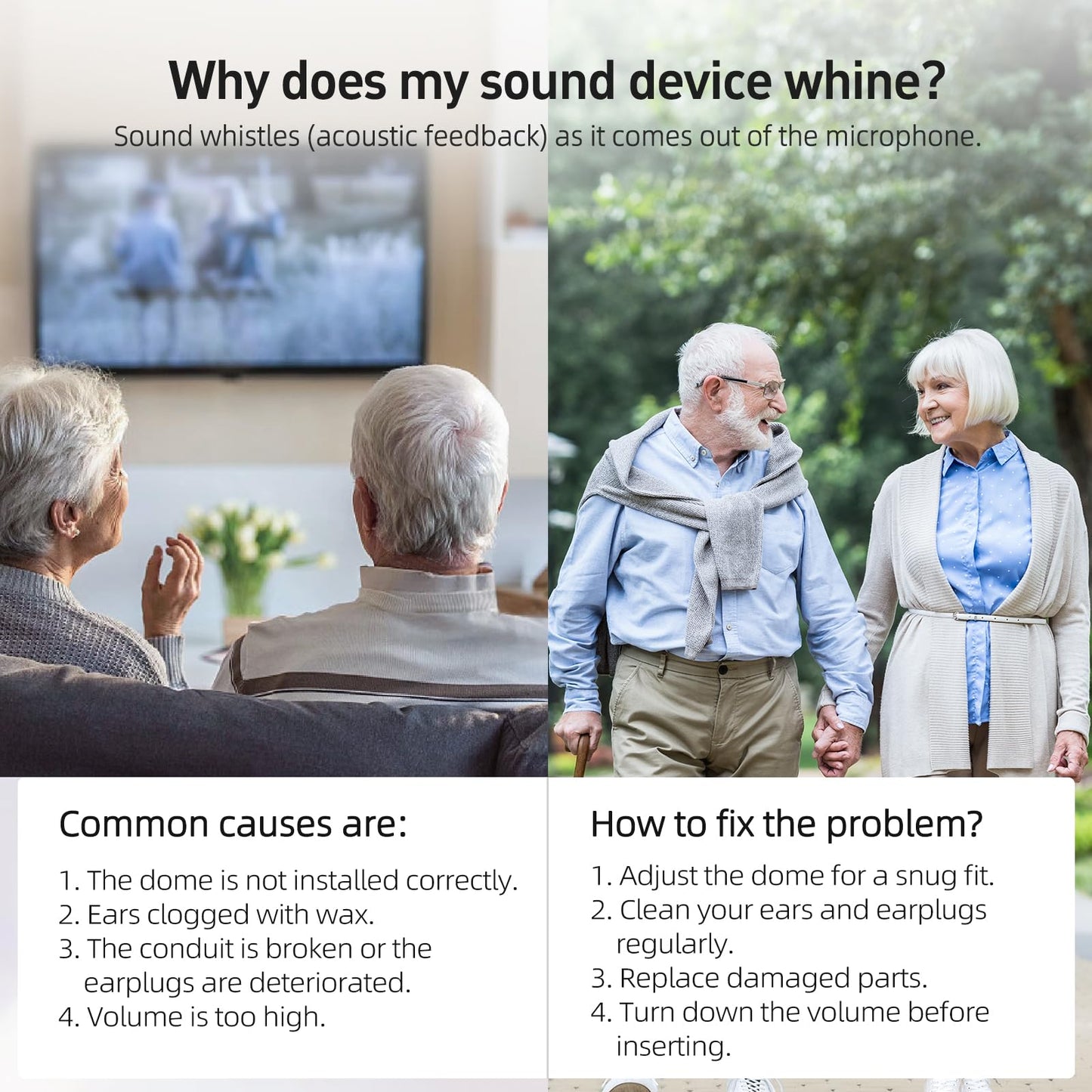 Sound Device with Charging Case- Auto Turn on/Off & Noise Cancellation Function,Clear Sound & Adjustable Volumes