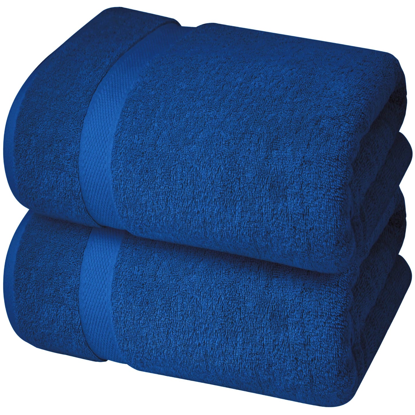 Infinitee Xclusives Premium Bath Sheets Set of 2 Extra Large Bath Towels (90x180cm), 100% Cotton Super Absorbent, Quick-Dry Bath Sheet for Hotel & Spa |Tranquil Navy|